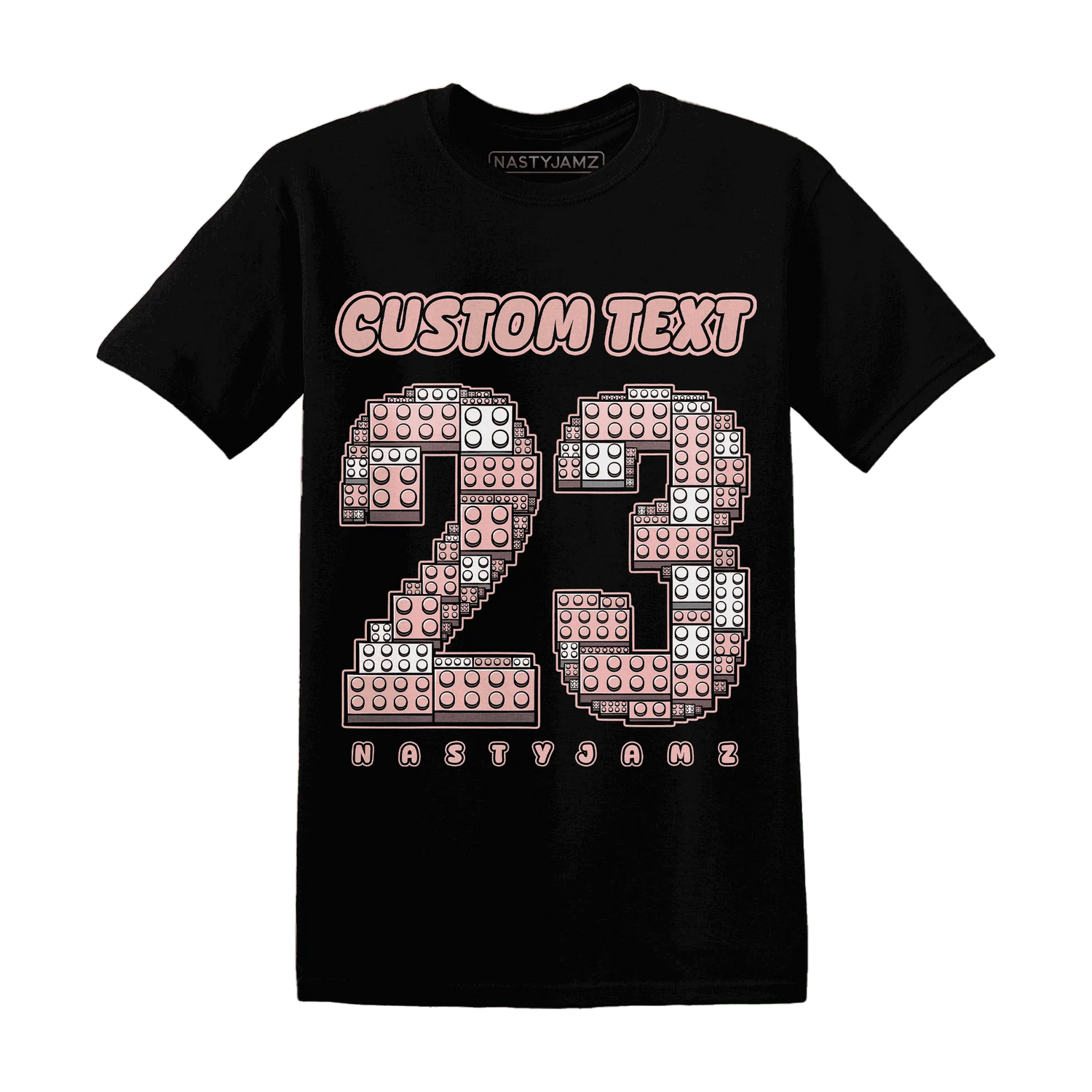 Low-Legend-Pink-11s-T-Shirt-Match-Number-23-Lego