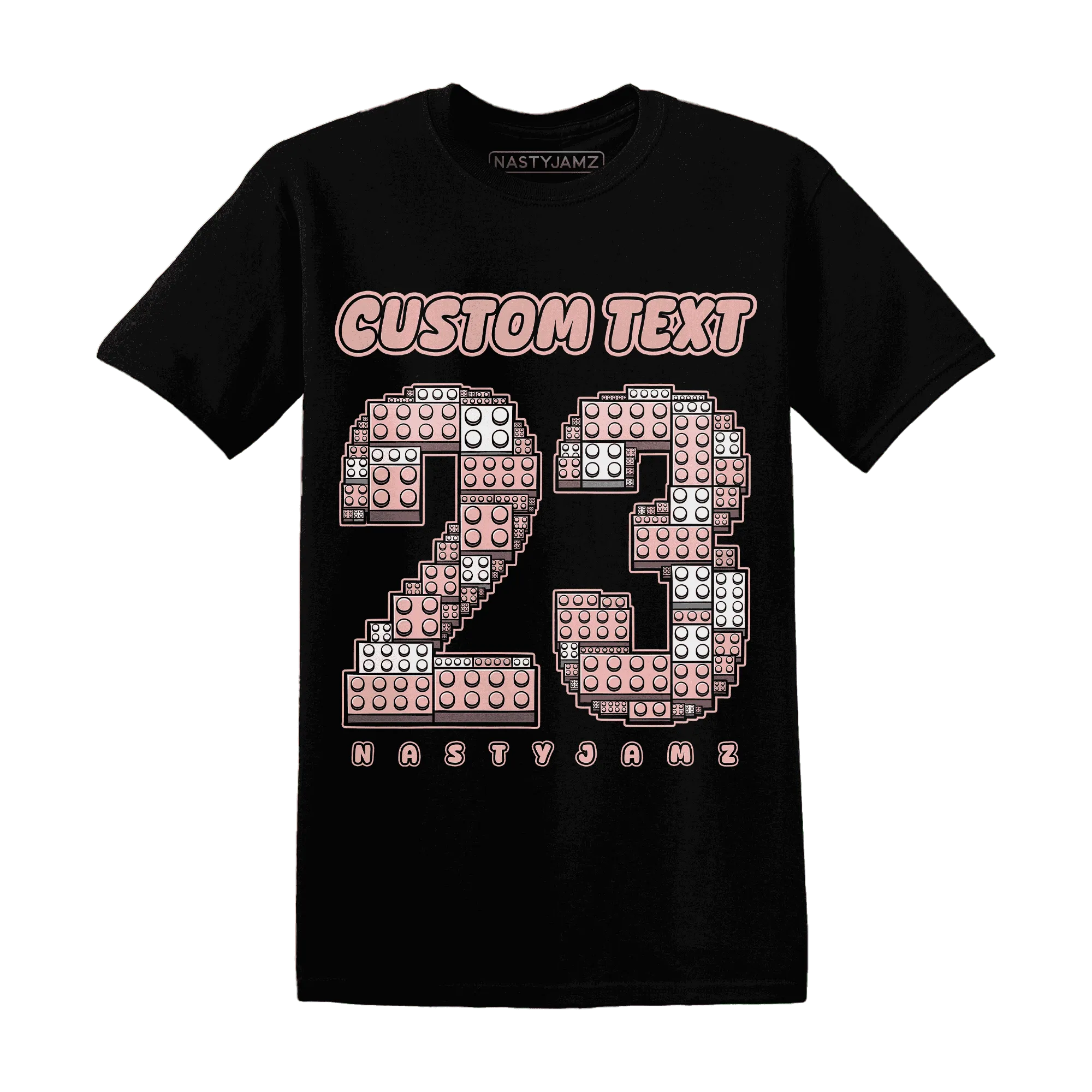 Low-Legend-Pink-11s-T-Shirt-Match-Number-23-Lego