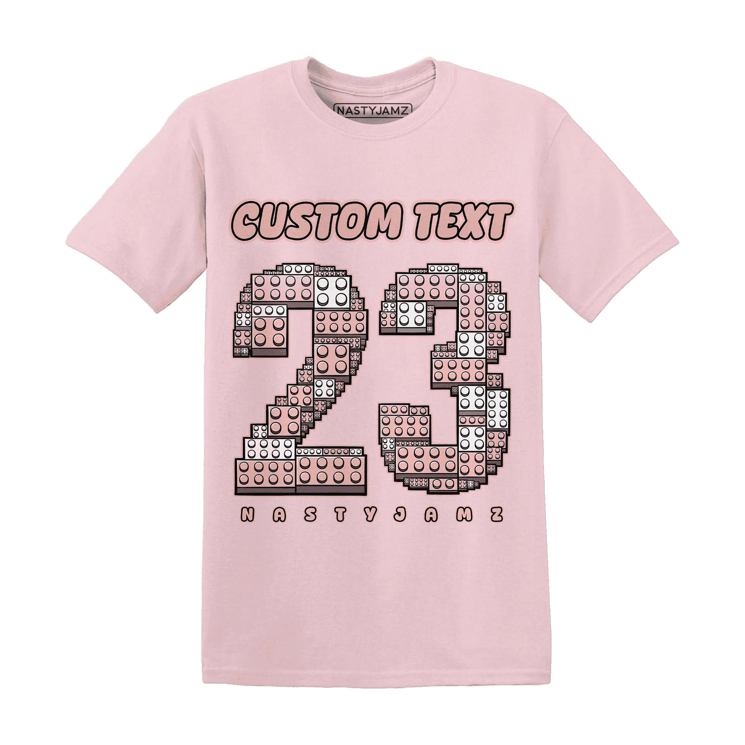 Low-Legend-Pink-11s-T-Shirt-Match-Number-23-Lego