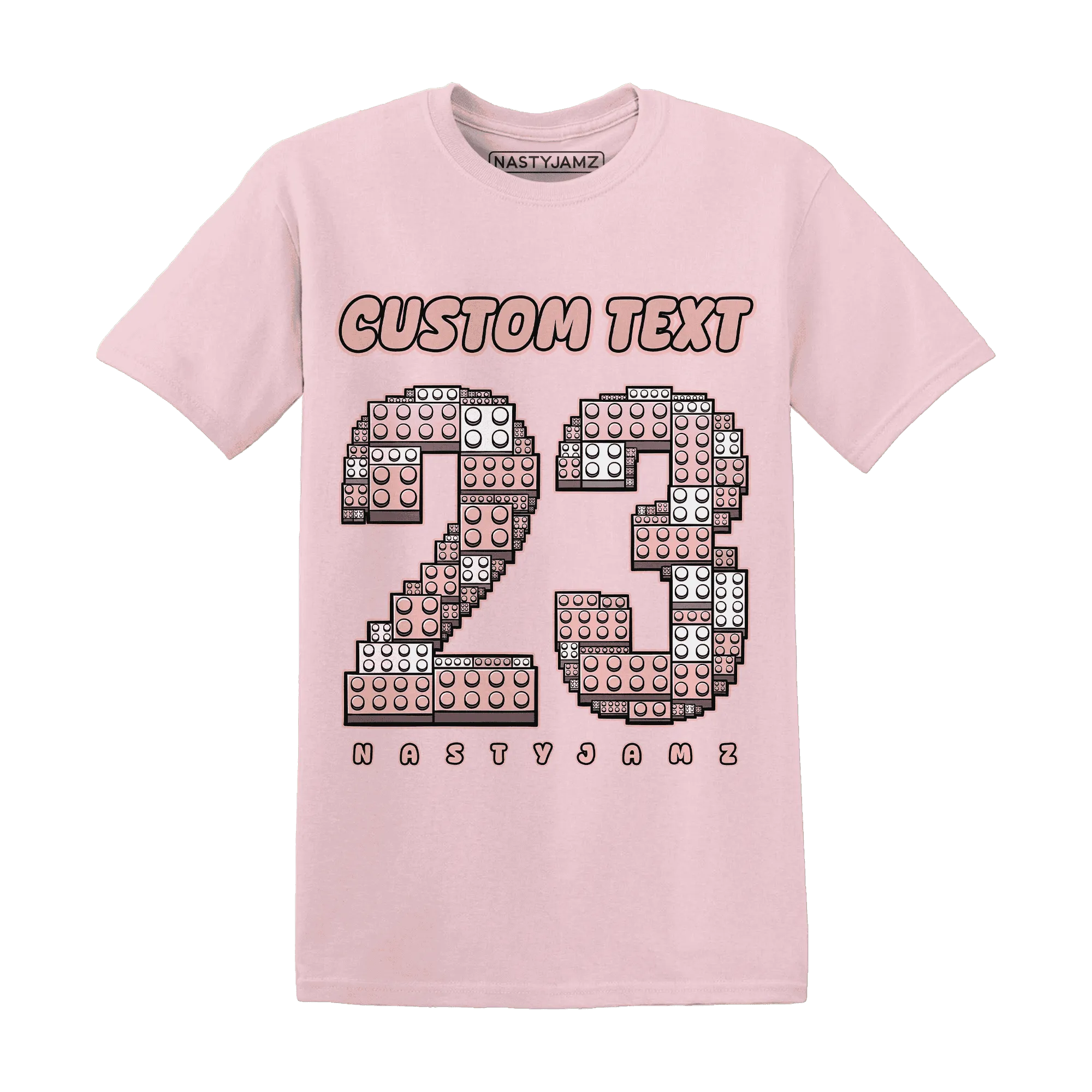 Low-Legend-Pink-11s-T-Shirt-Match-Number-23-Lego