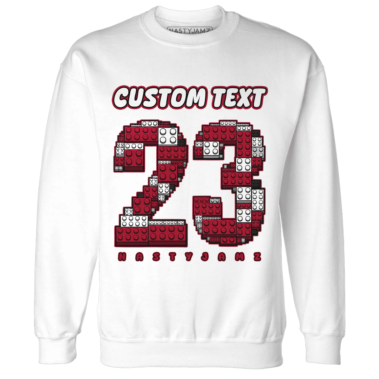 Retro-Red-Taxi-12s-Sweatshirt-Match-Number-23-Lego