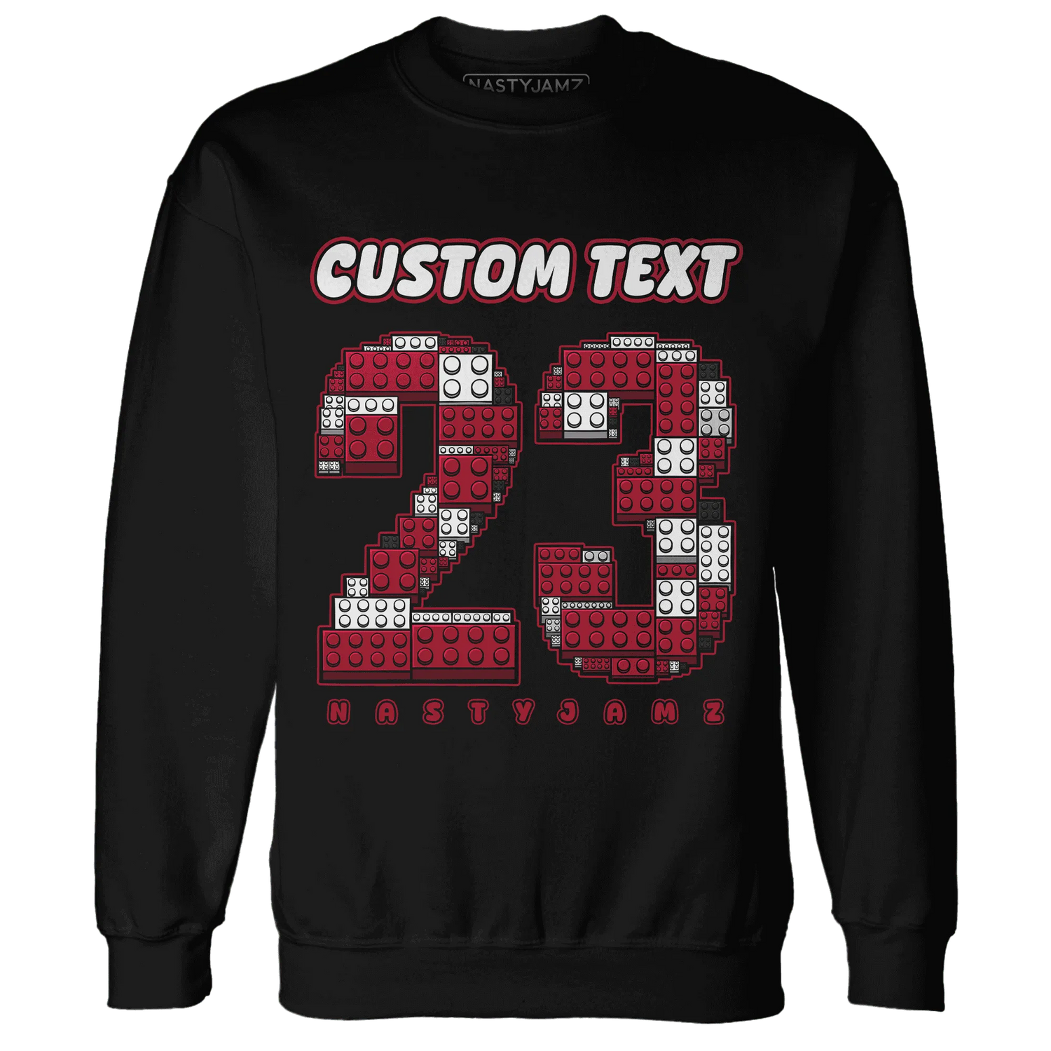 Retro-Red-Taxi-12s-Sweatshirt-Match-Number-23-Lego