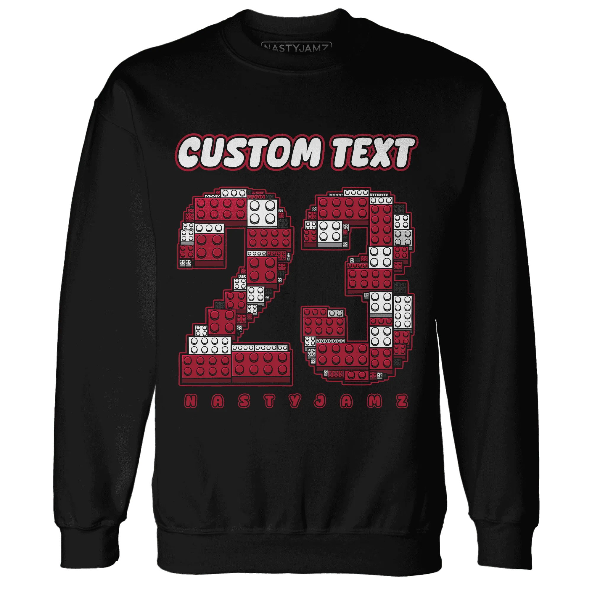 Retro-Red-Taxi-12s-Sweatshirt-Match-Number-23-Lego