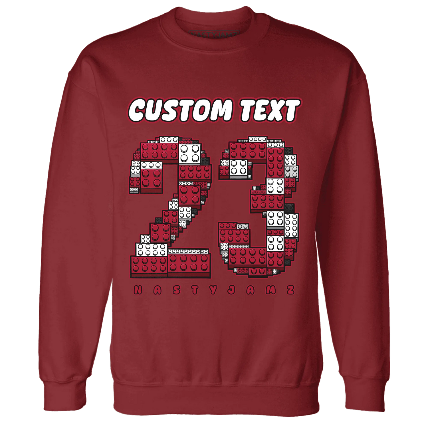 Retro-Red-Taxi-12s-Sweatshirt-Match-Number-23-Lego