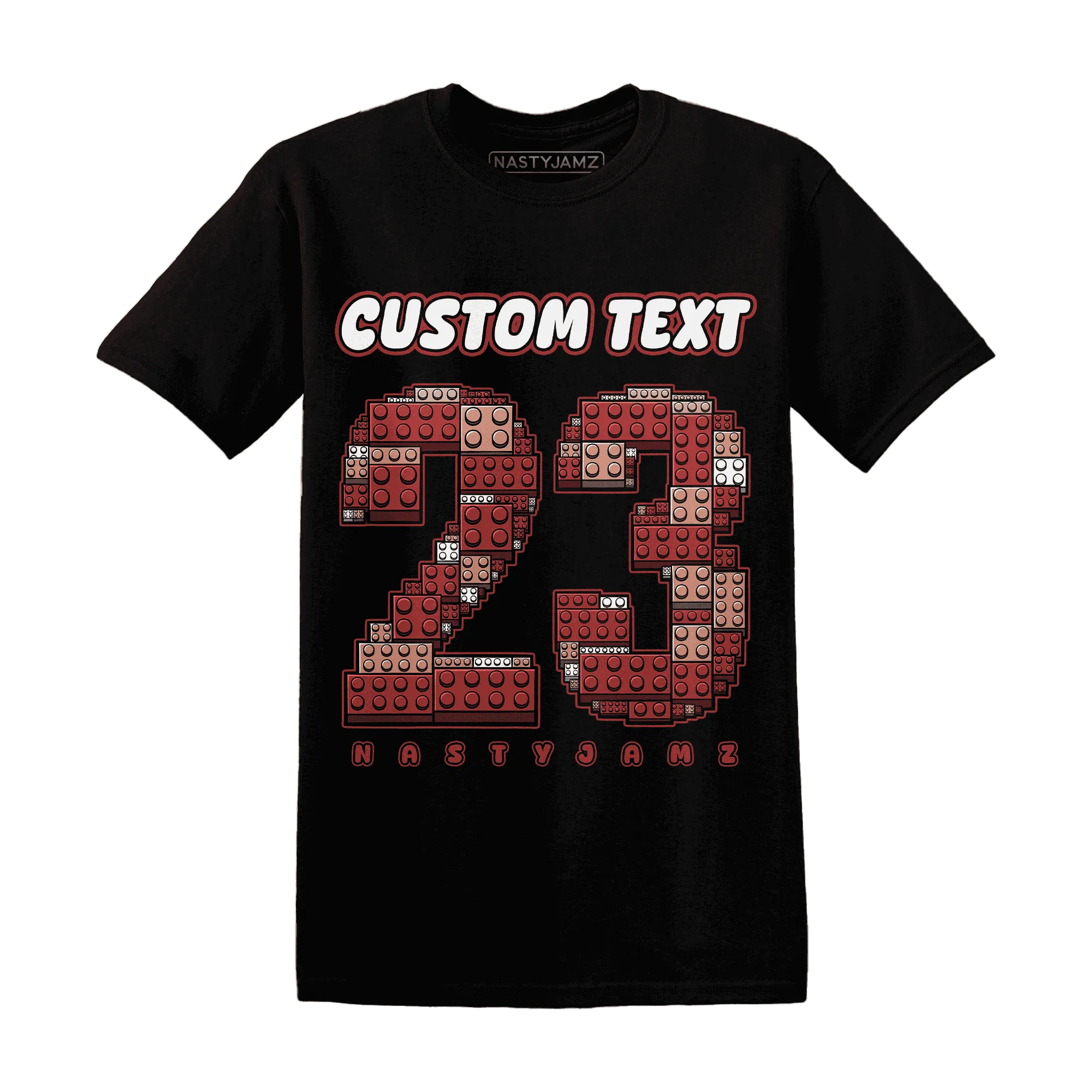 Dune-Red-13s-T-Shirt-Match-Number-23-Lego