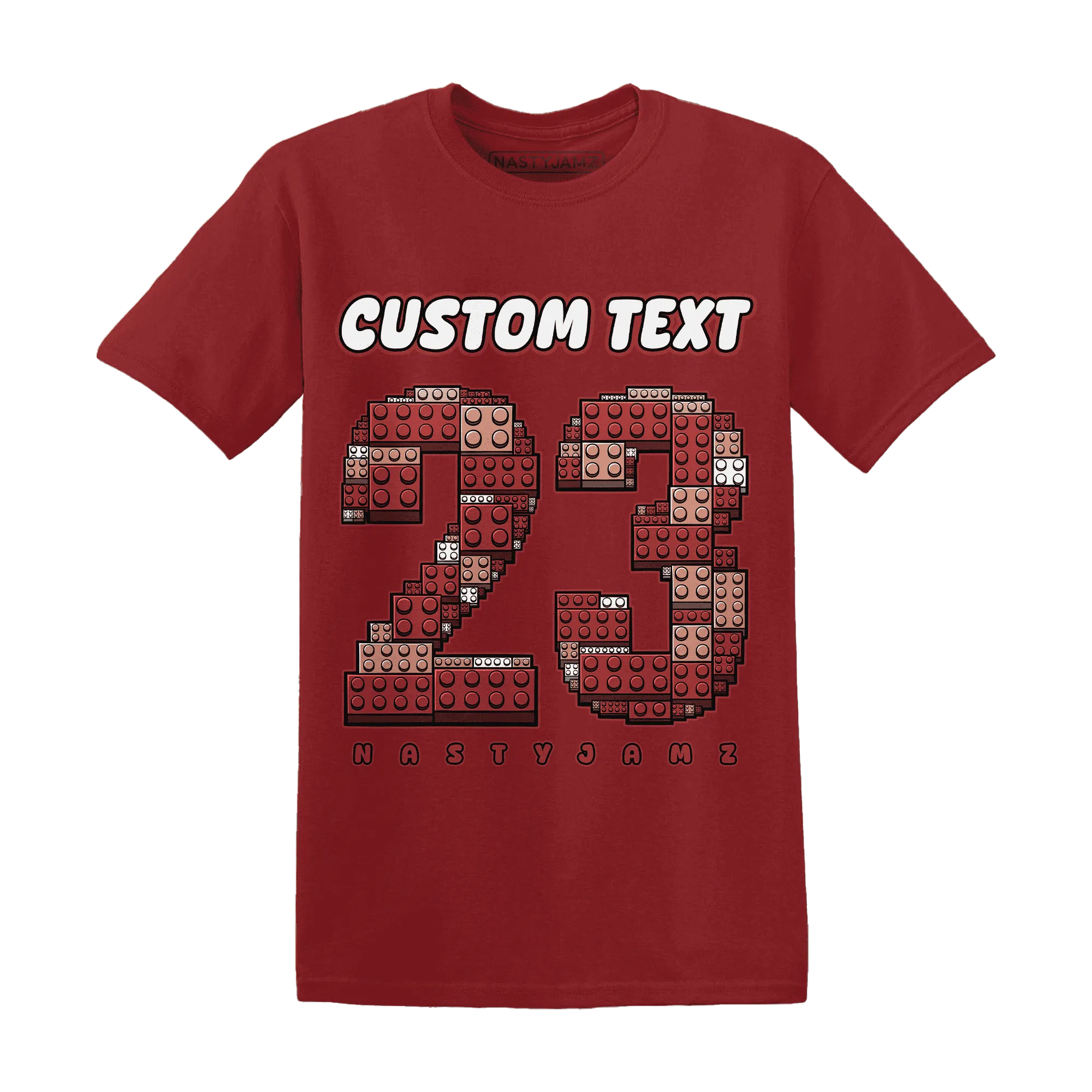 Dune-Red-13s-T-Shirt-Match-Number-23-Lego