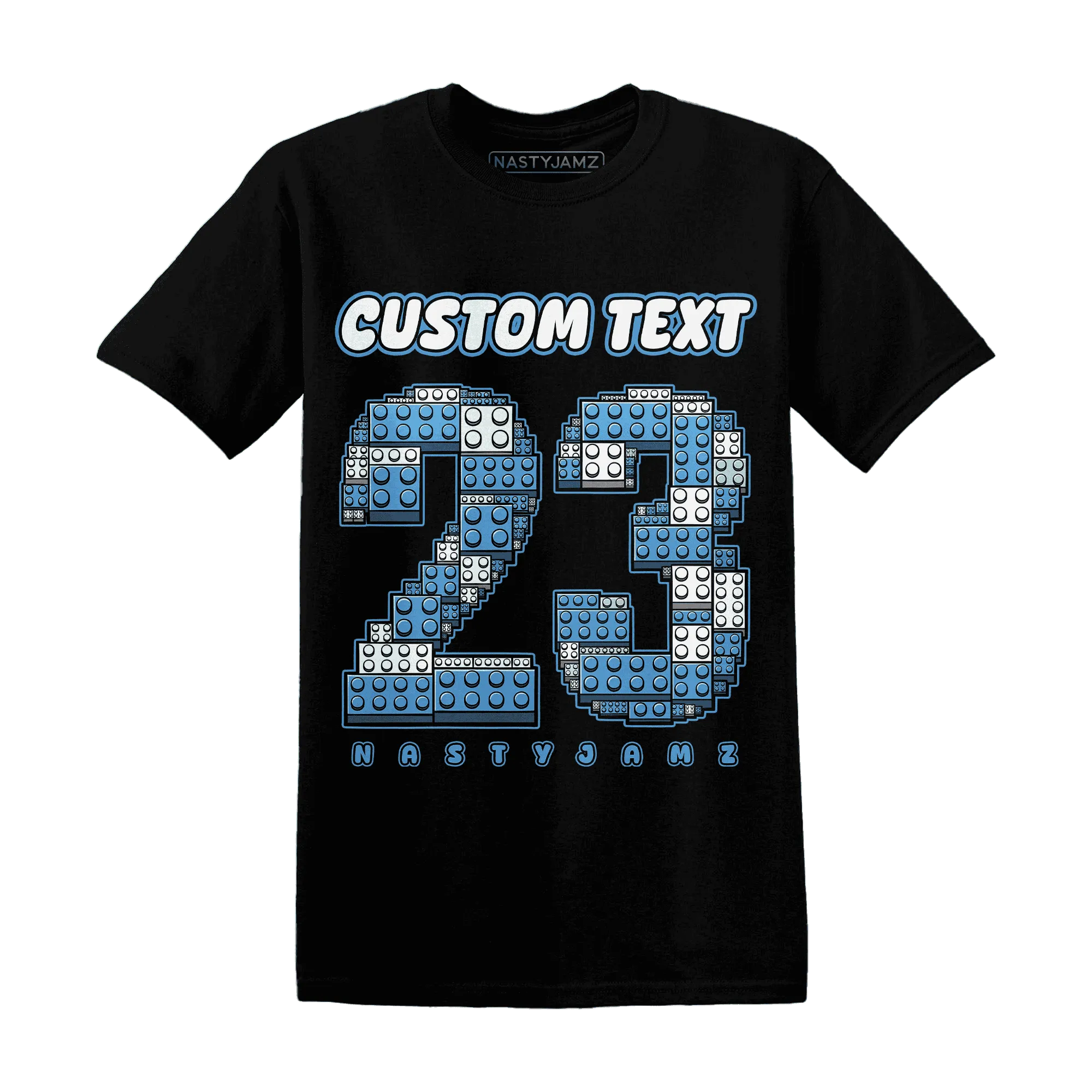 Carolina-Blue-Univercitii-17s-NastyJamz-T-Shirt-Match-Number-23-Lego