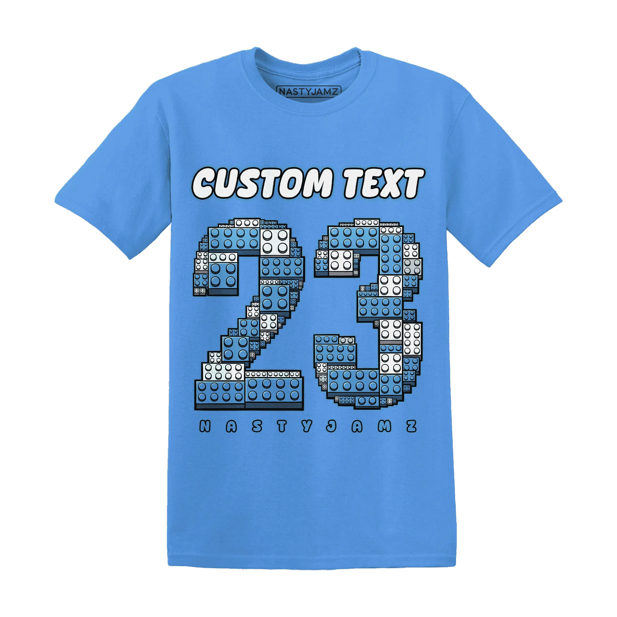 Carolina-Blue-Univercitii-17s-NastyJamz-T-Shirt-Match-Number-23-Lego