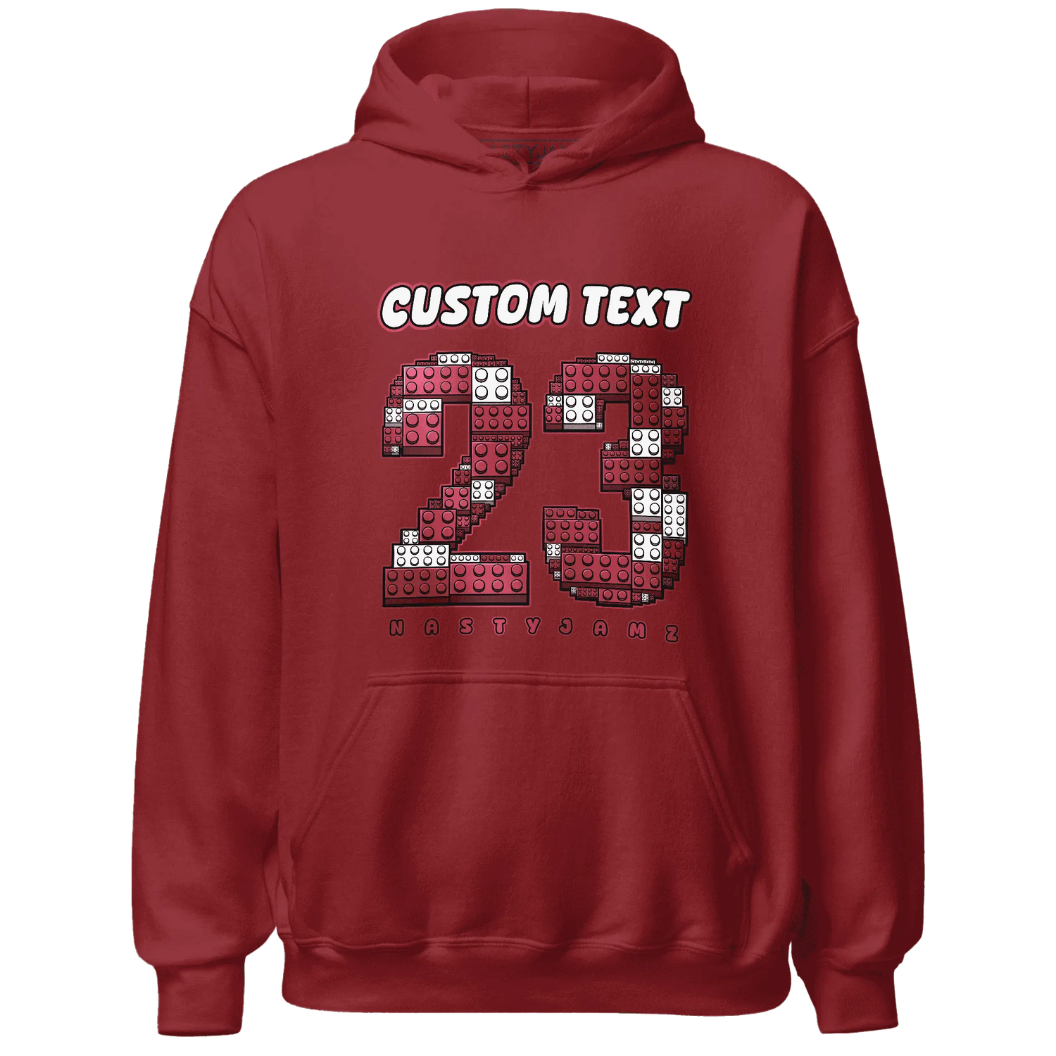 High-87-Metallic-Burgundy-1s-Hoodie-Match-Number-23-Lego