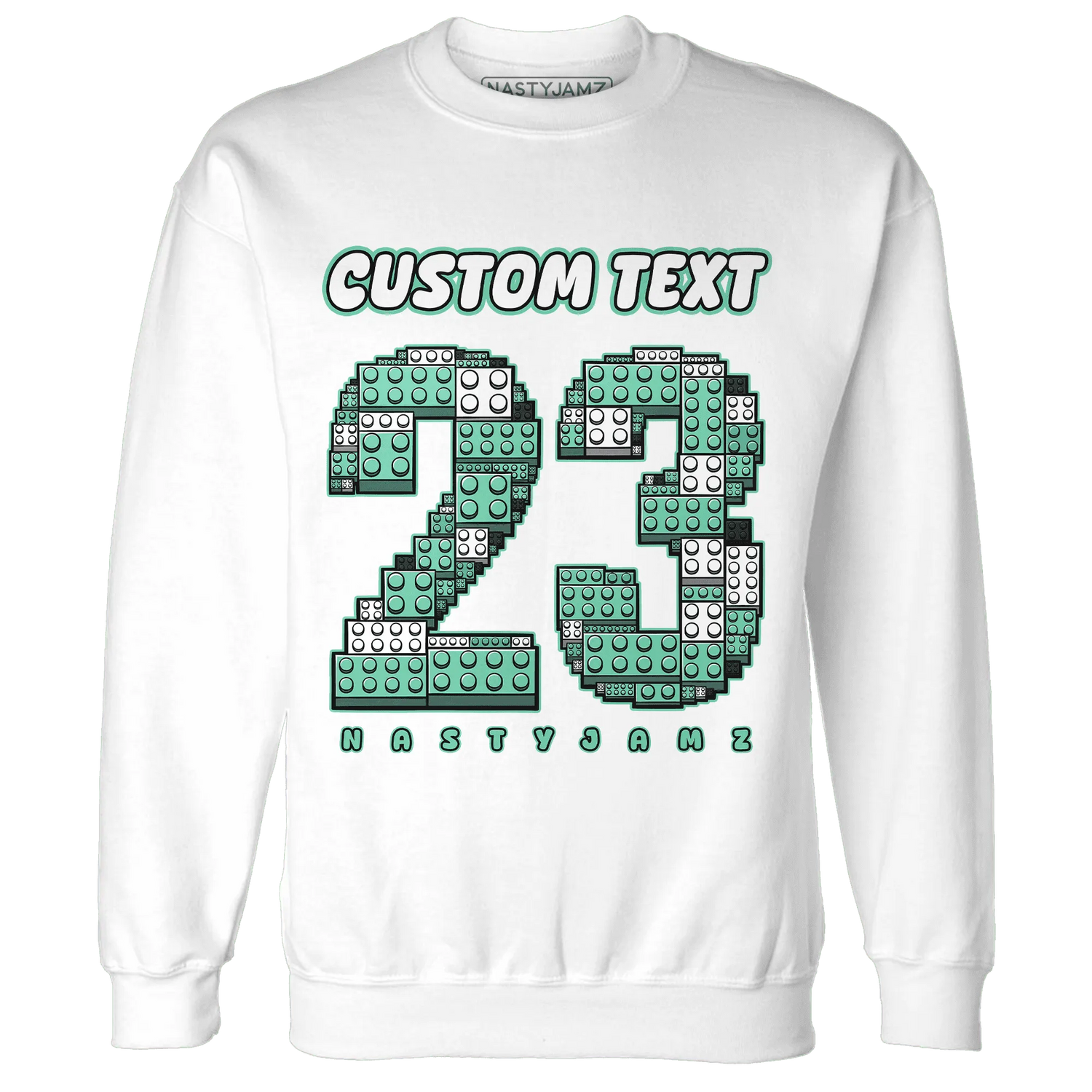 High-OG-Green-Glow-1s-Sweatshirt-Match-Number-23-Lego