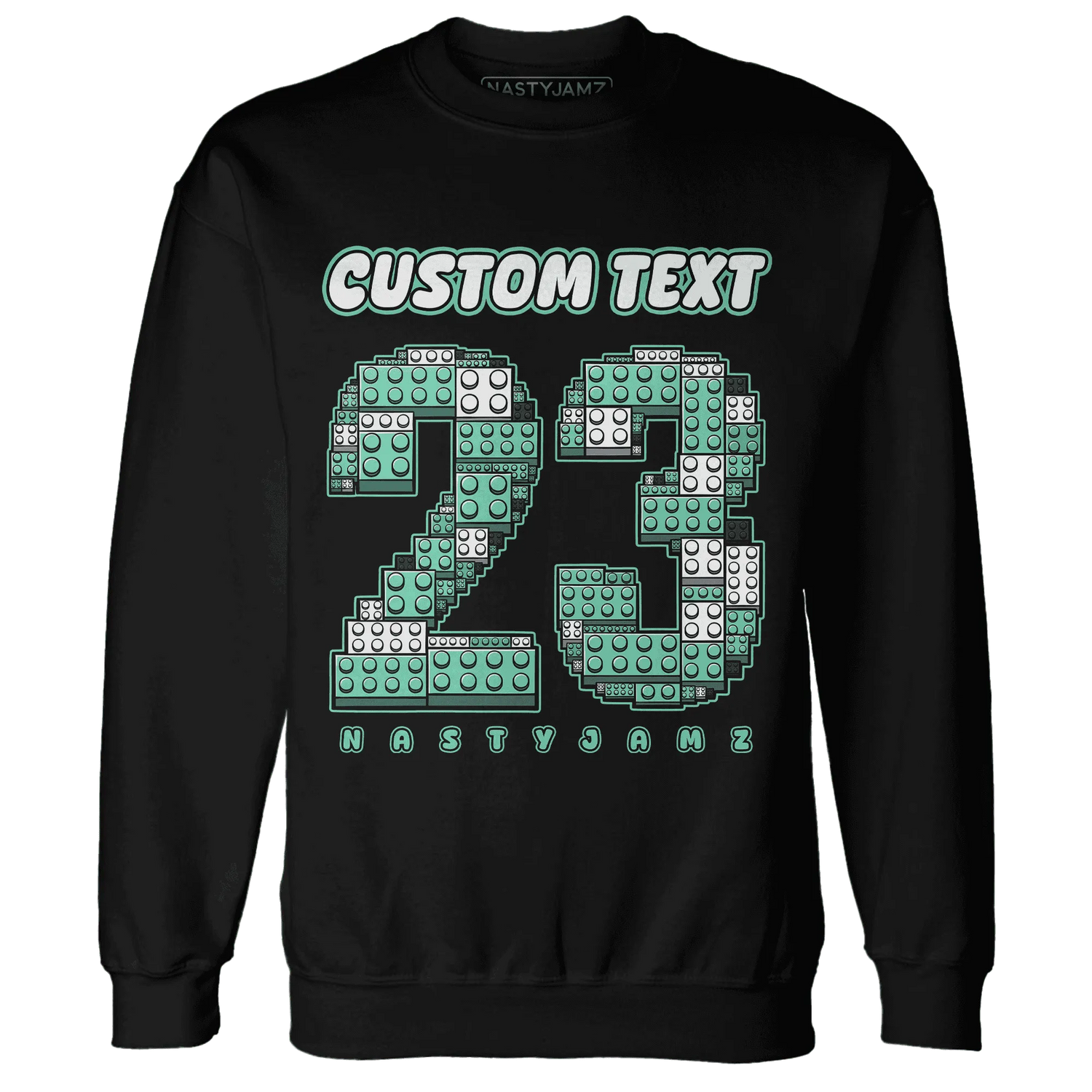 High-OG-Green-Glow-1s-Sweatshirt-Match-Number-23-Lego