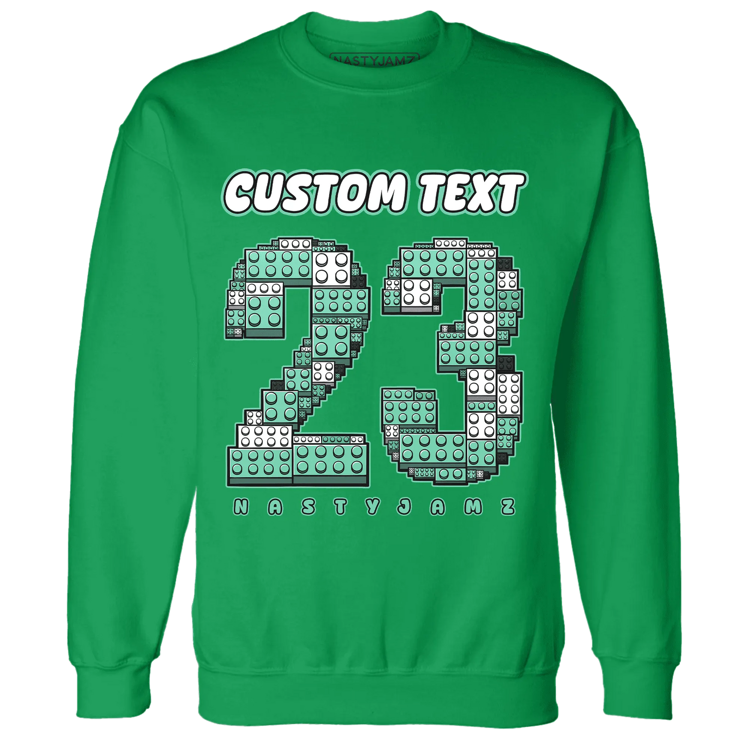 High-OG-Green-Glow-1s-Sweatshirt-Match-Number-23-Lego
