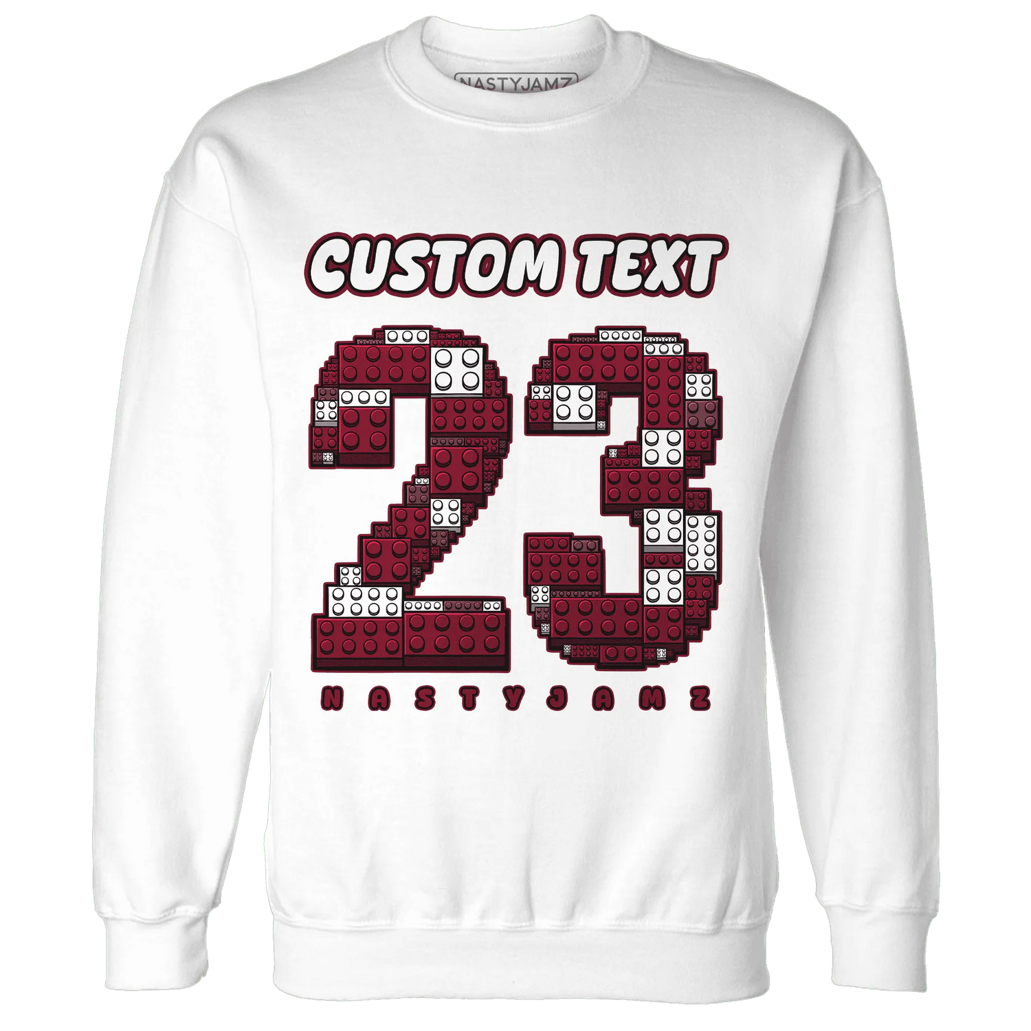 High-White-Team-Red-1s-Sweatshirt-Match-Number-23-Lego