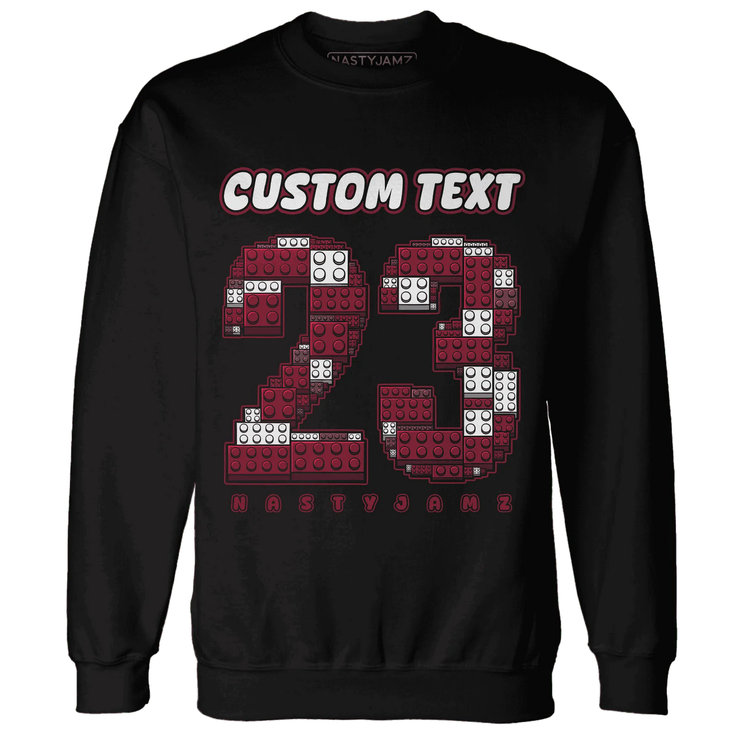 High-White-Team-Red-1s-Sweatshirt-Match-Number-23-Lego
