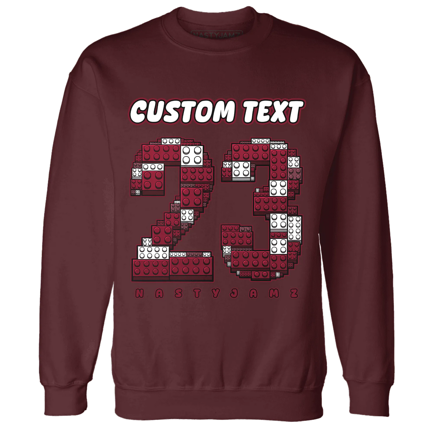 High-White-Team-Red-1s-Sweatshirt-Match-Number-23-Lego