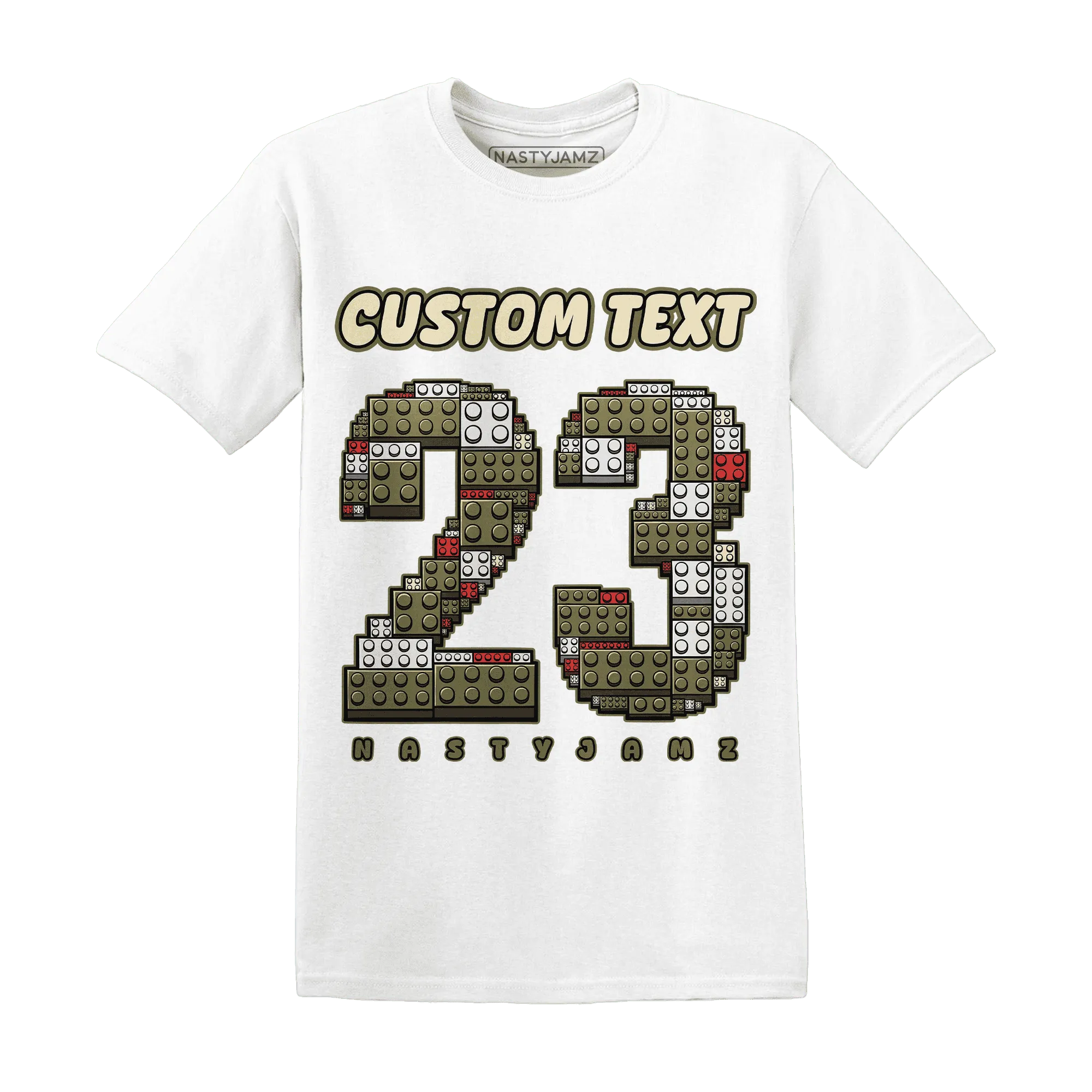 Medium-Olive-1s-NastyJamz-T-Shirt-Match-Number-23-Lego