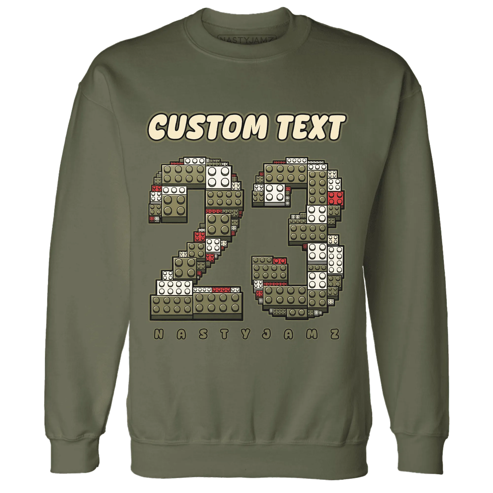 Medium-Olive-1s-NastyJamz-Sweatshirt-Match-Number-23-Lego