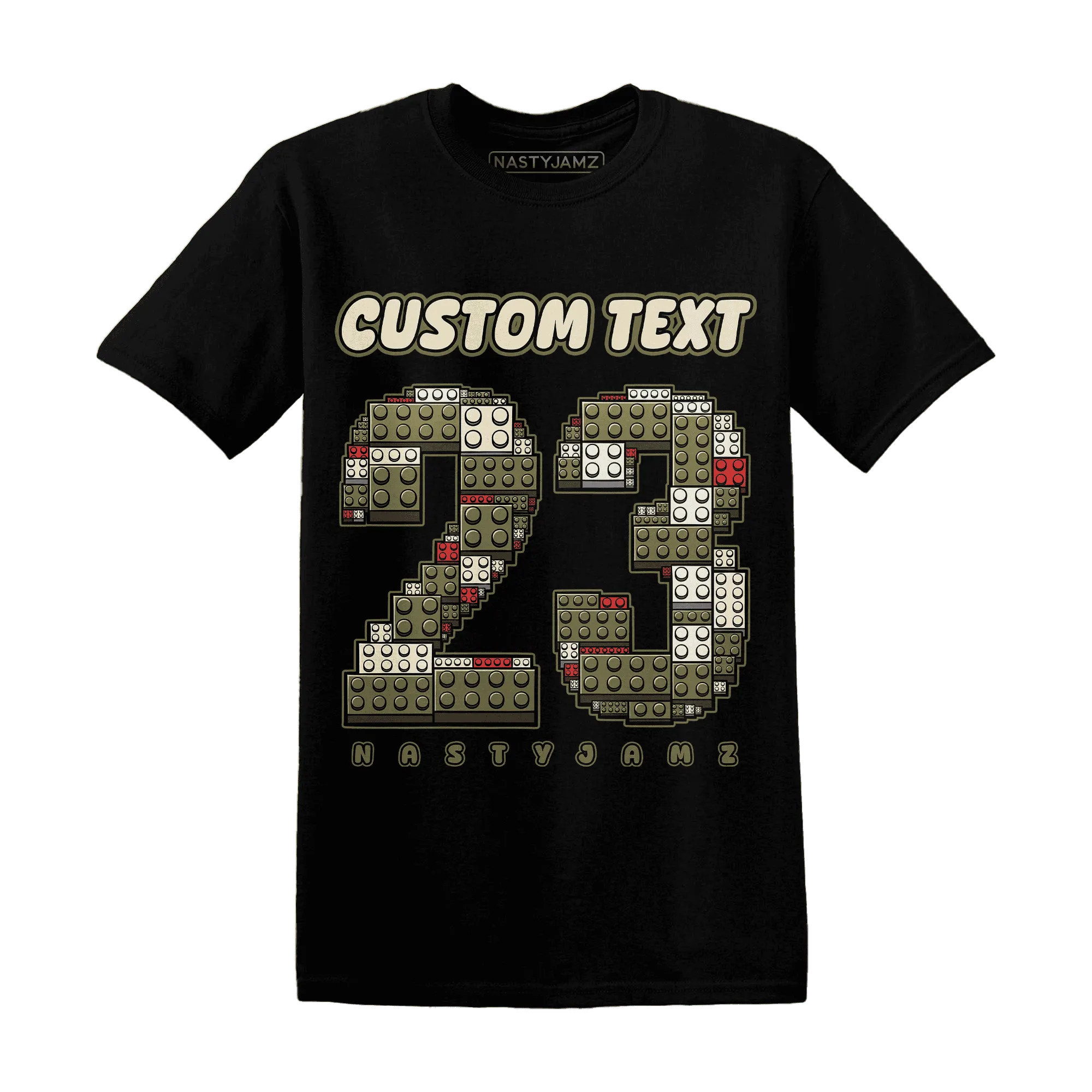 Medium-Olive-1s-NastyJamz-T-Shirt-Match-Number-23-Lego