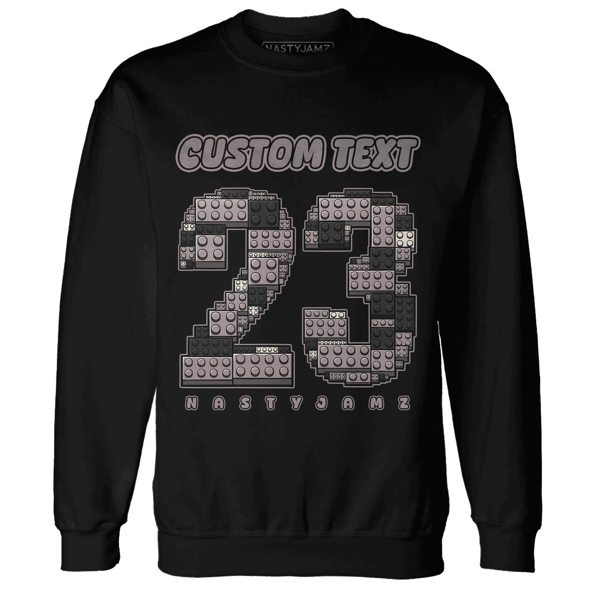 Black-Violet-Ore-3s-NastyJamz-Sweatshirt-Match-Number-23-Lego