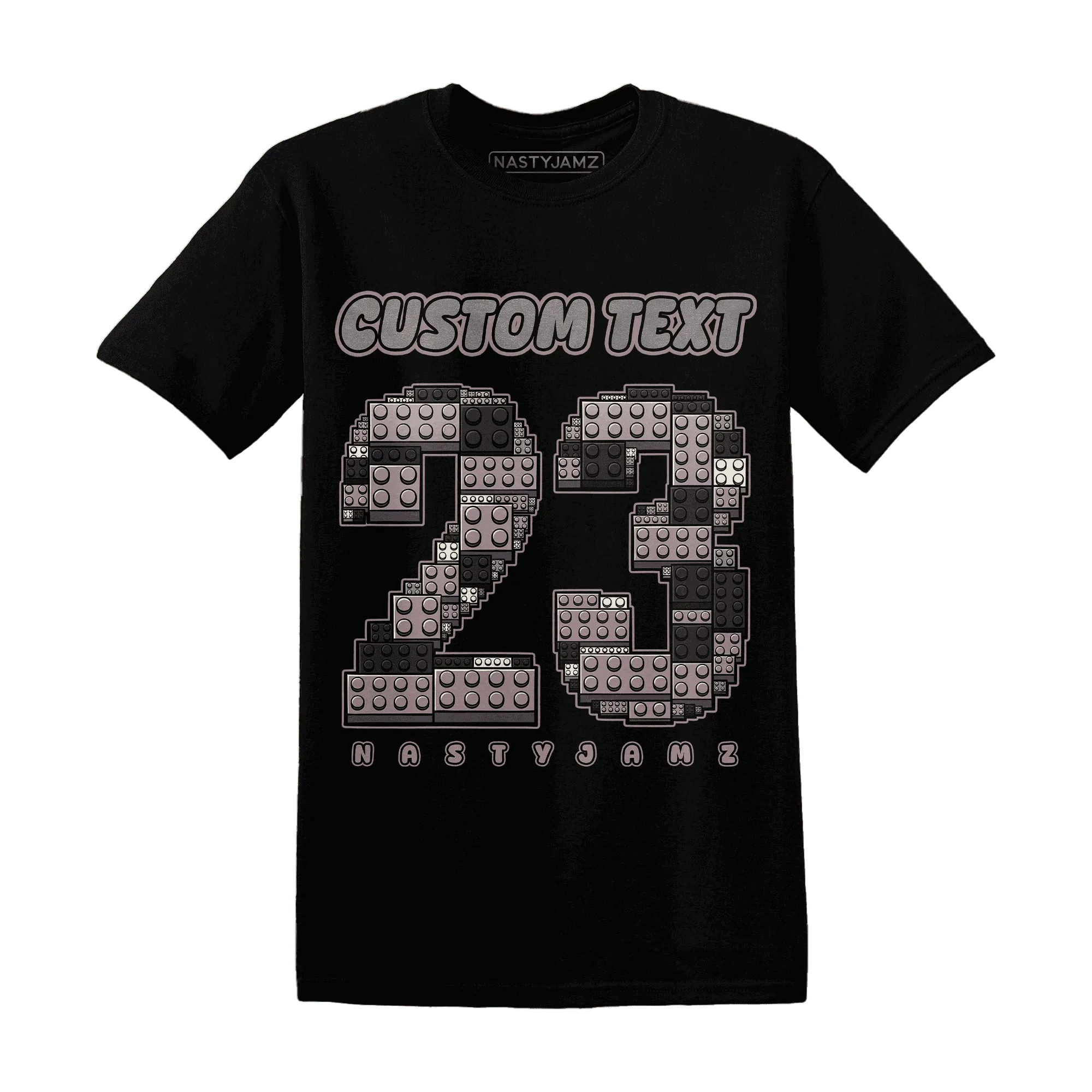 Black-Violet-Ore-3s-NastyJamz-T-Shirt-Match-Number-23-Lego
