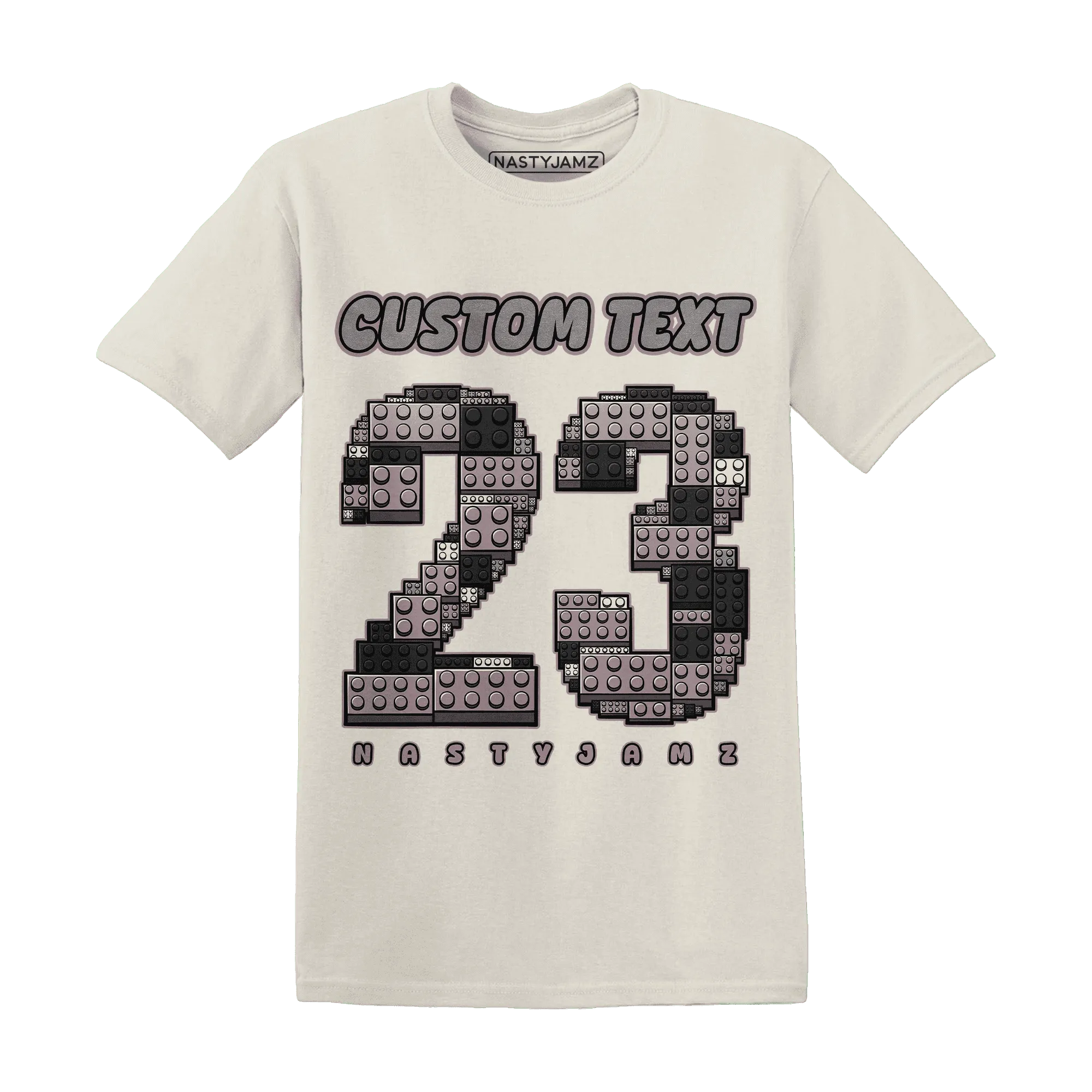 Black-Violet-Ore-3s-NastyJamz-T-Shirt-Match-Number-23-Lego
