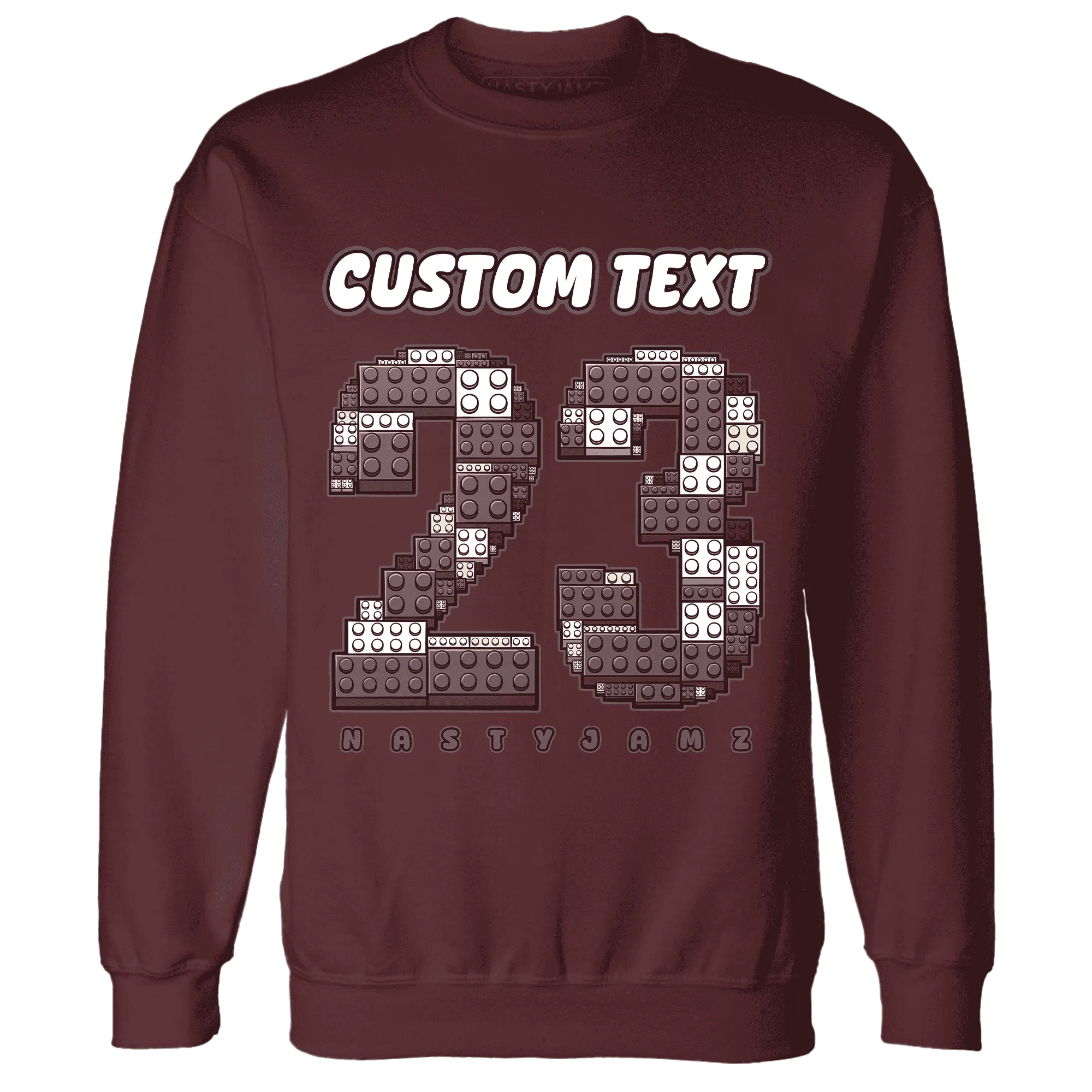 Burgundy-Crush-3s-NastyJamz-Sweatshirt-Match-Number-23-Lego