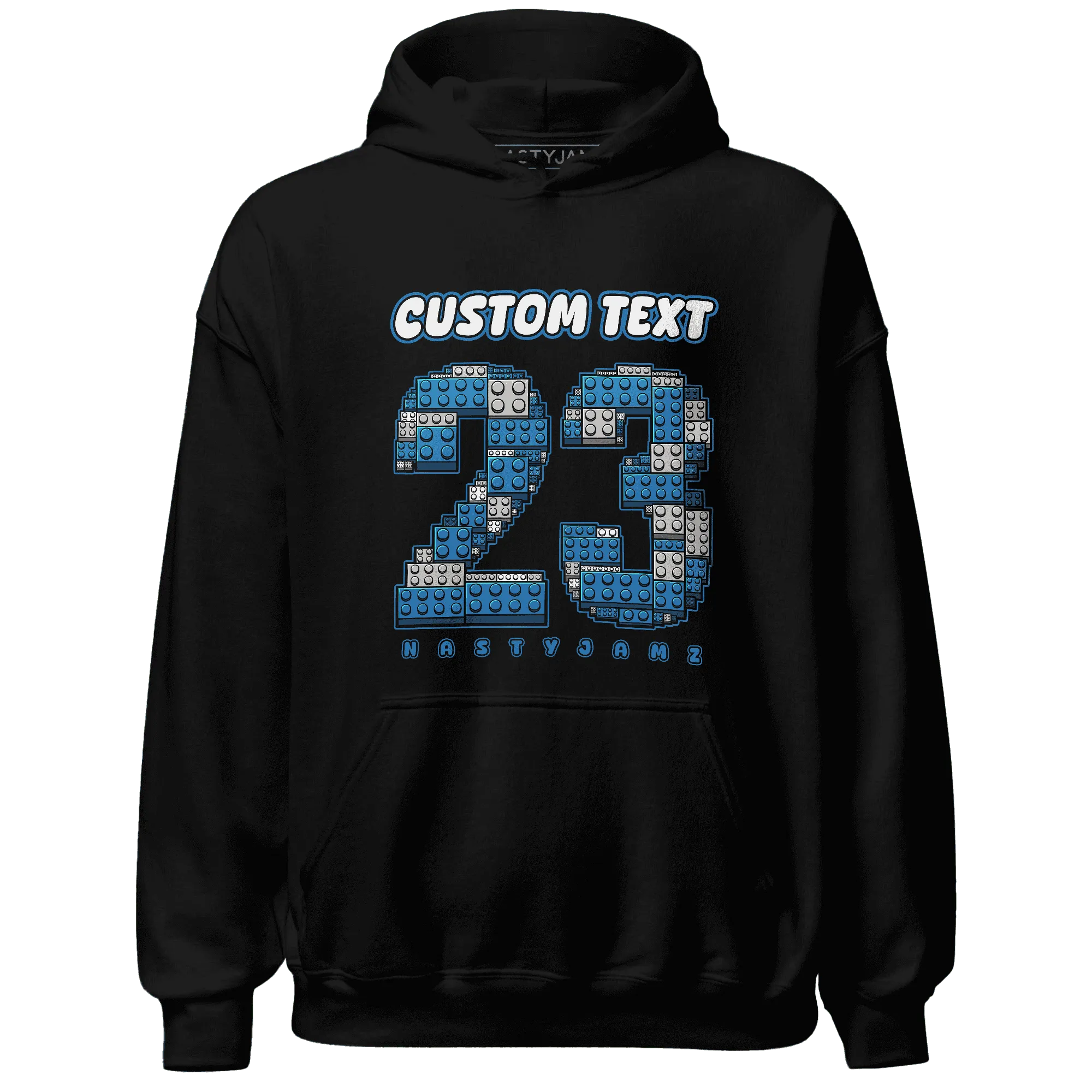 Industrial-Blue-4s-Hoodie-Match-Number-23-Lego