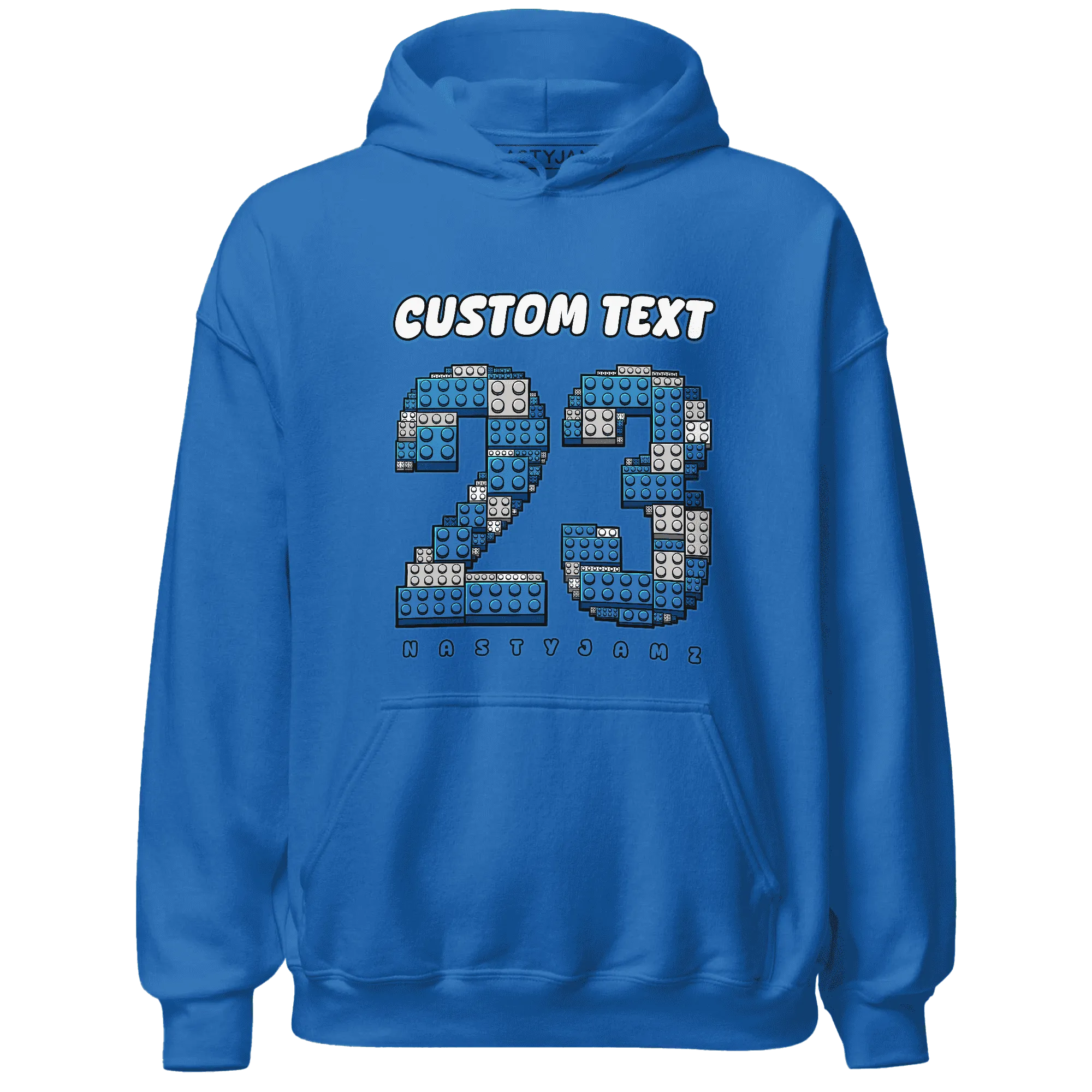 Industrial-Blue-4s-Hoodie-Match-Number-23-Lego