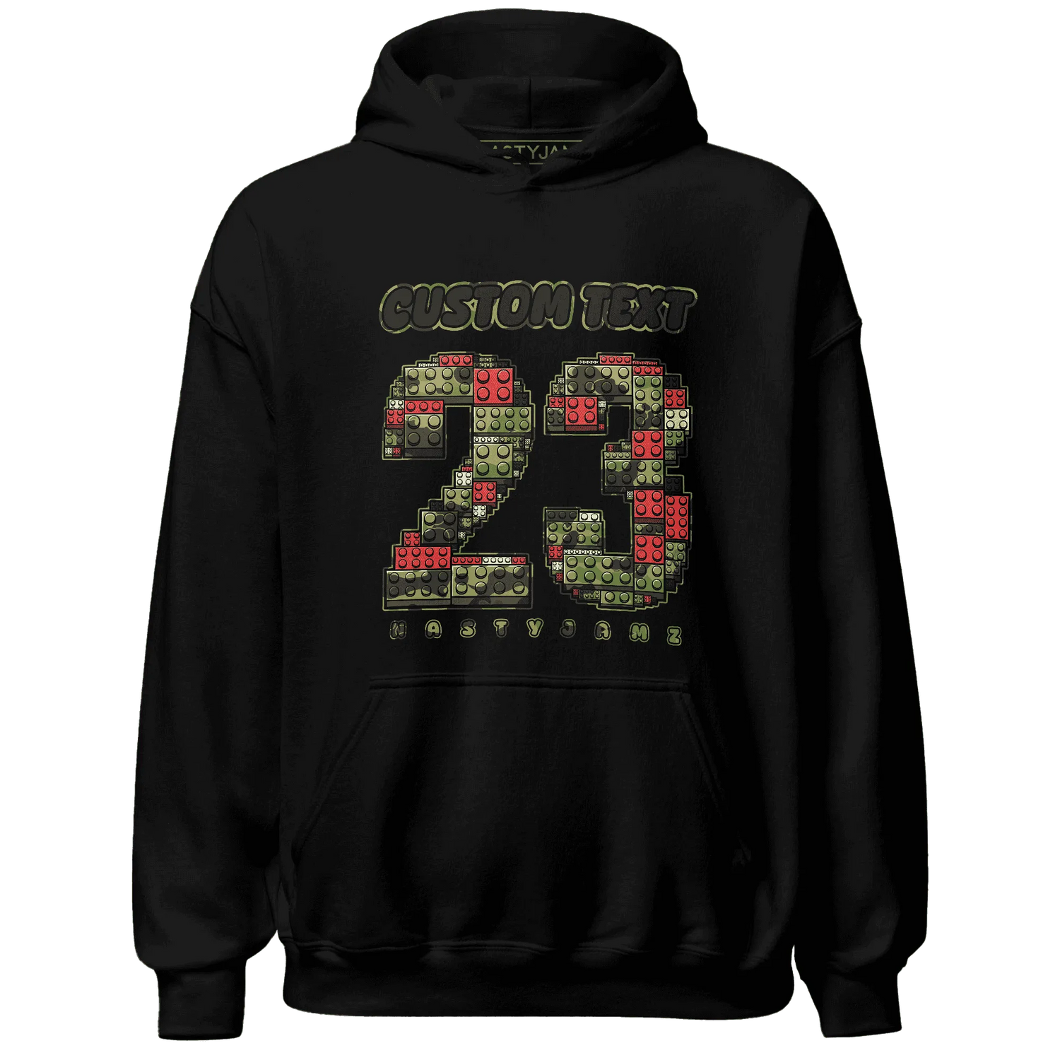 AM-90-Dark-Sage-Solar-Red-NastyJamz-Hoodie-Match-Number-23-Lego
