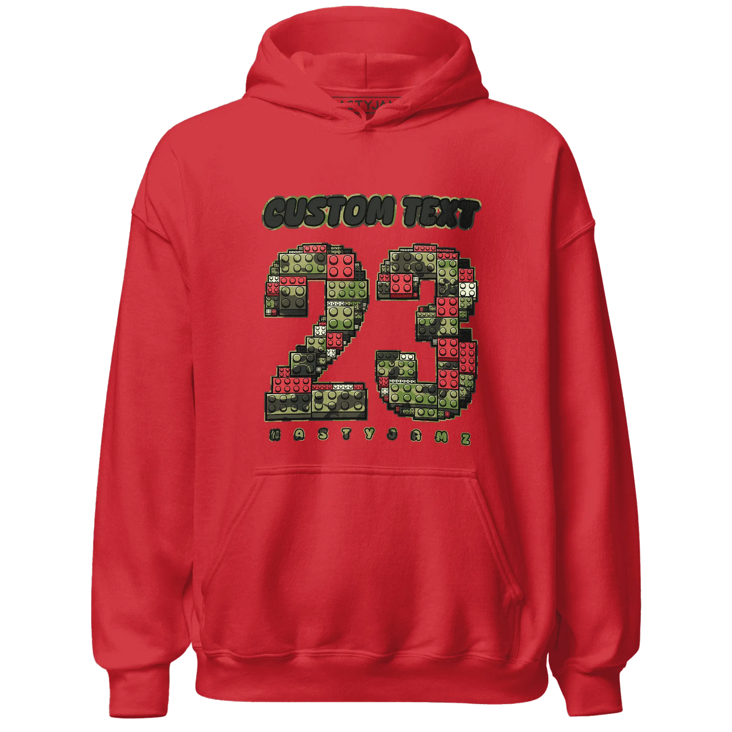 AM-90-Dark-Sage-Solar-Red-NastyJamz-Hoodie-Match-Number-23-Lego