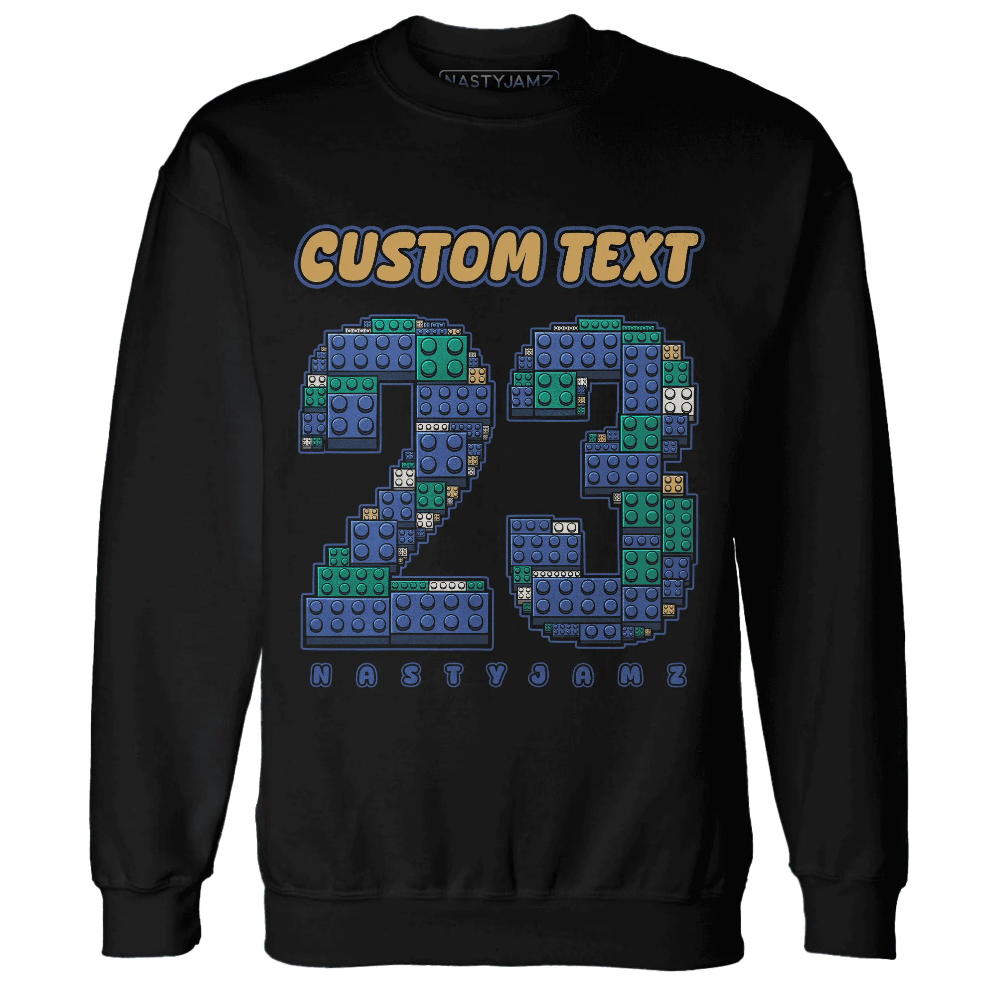 Dunk-Hyper-Royal-Malachite-NastyJamz-Sweatshirt-Match-Number-23-Lego