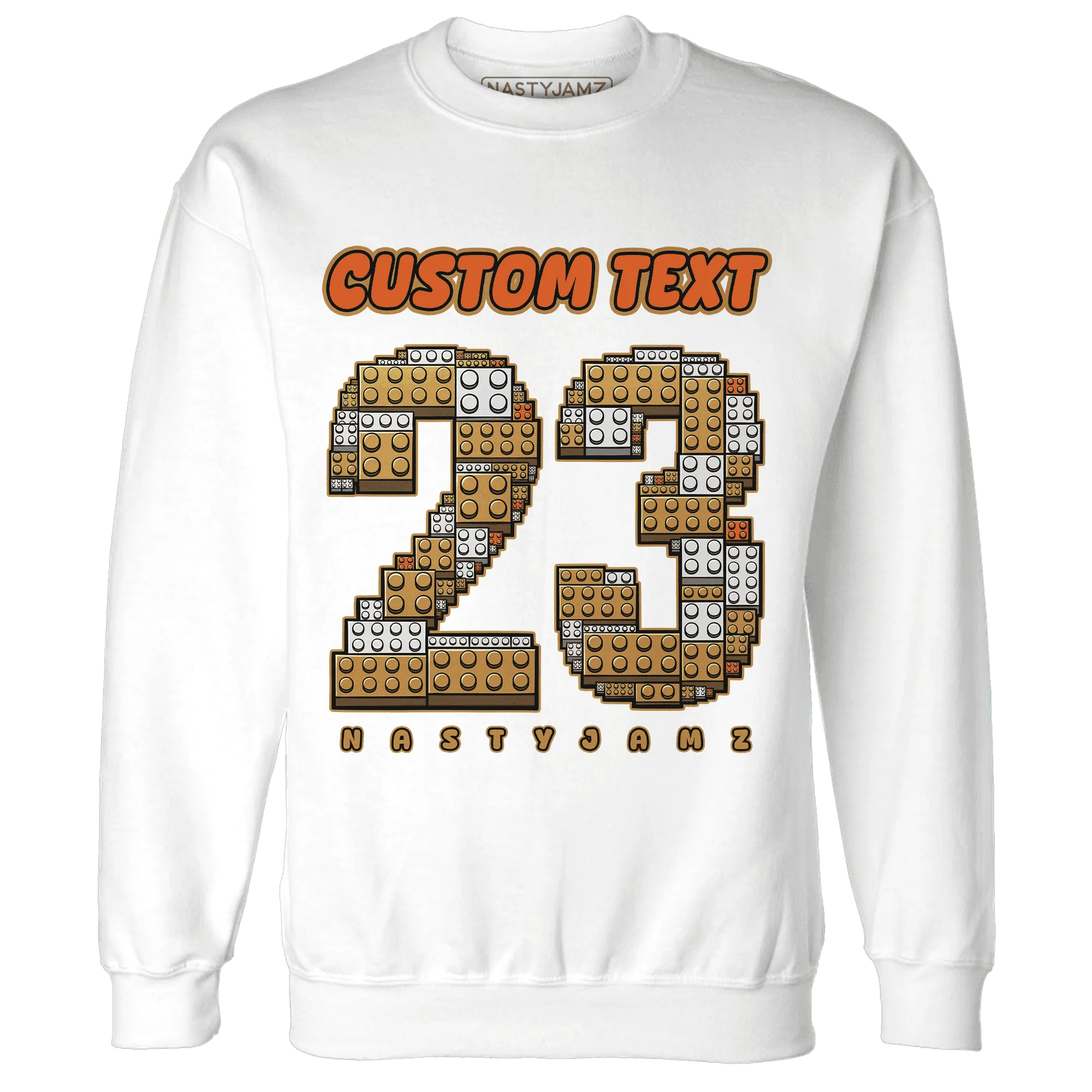 Dunk-Low-Retro-Wheat-Orange-NastyJamz-Sweatshirt-Match-Number-23-Lego