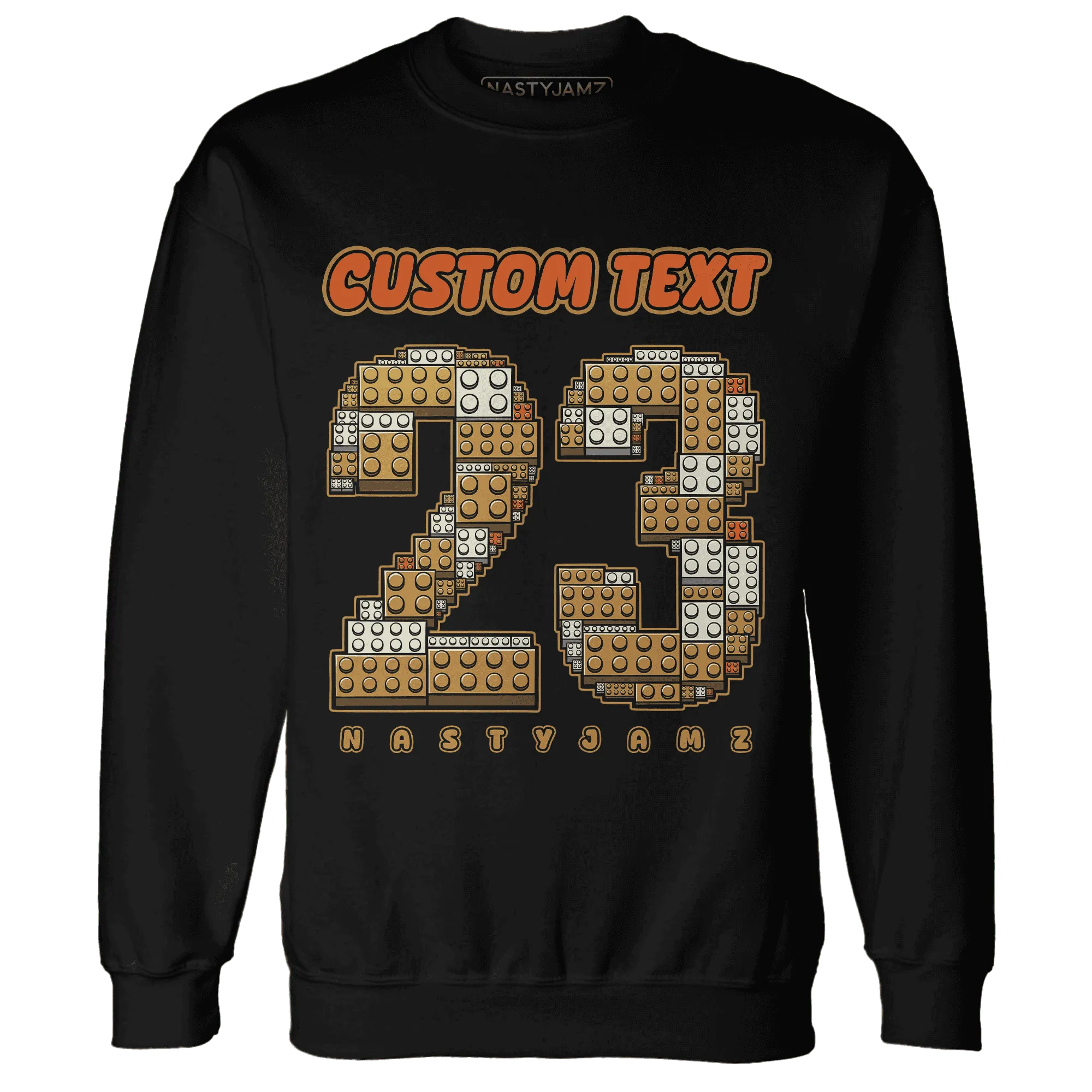 Dunk-Low-Retro-Wheat-Orange-NastyJamz-Sweatshirt-Match-Number-23-Lego