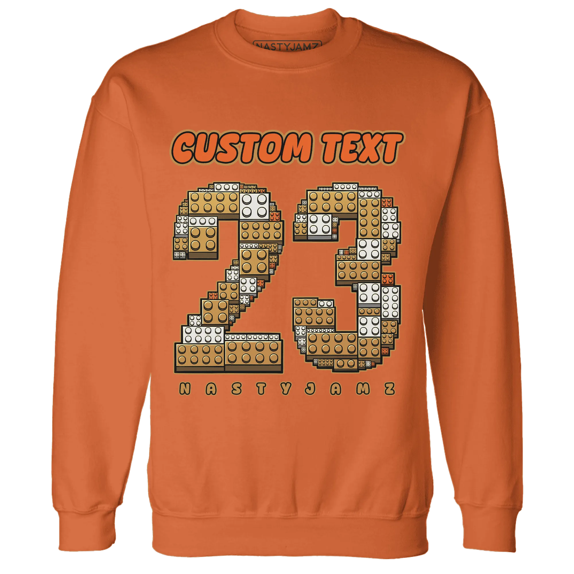 Dunk-Low-Retro-Wheat-Orange-NastyJamz-Sweatshirt-Match-Number-23-Lego