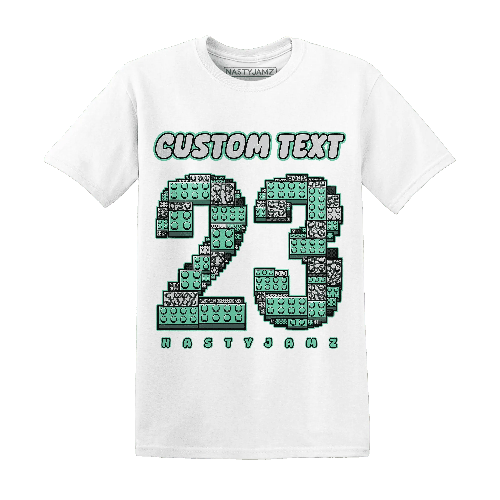 Green-Glow-3s-T-Shirt-Match-Number-23-Lego
