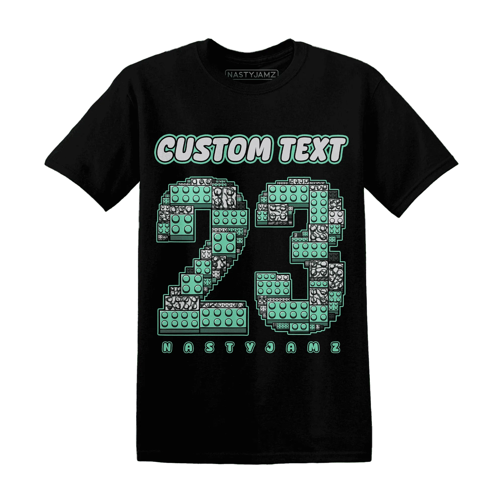 Green-Glow-3s-T-Shirt-Match-Number-23-Lego