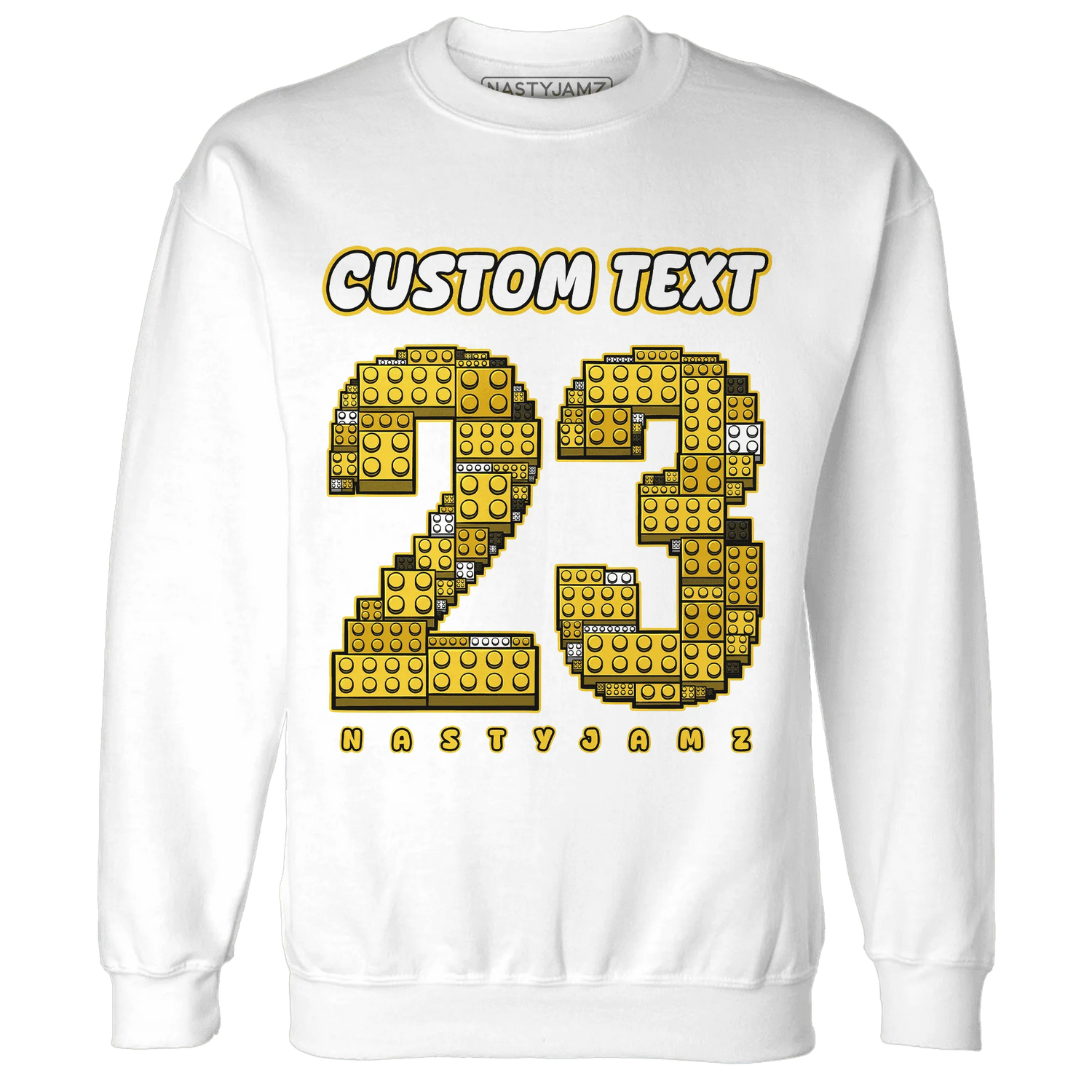 Yellow-Ochre-6s-Sweatshirt-Match-Number-23-Lego
