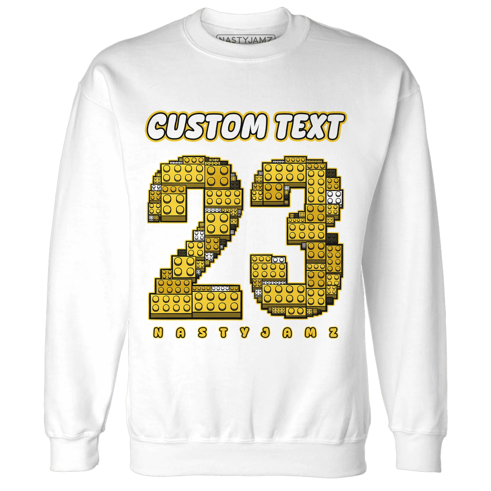 Yellow-Ochre-6s-Sweatshirt-Match-Number-23-Lego