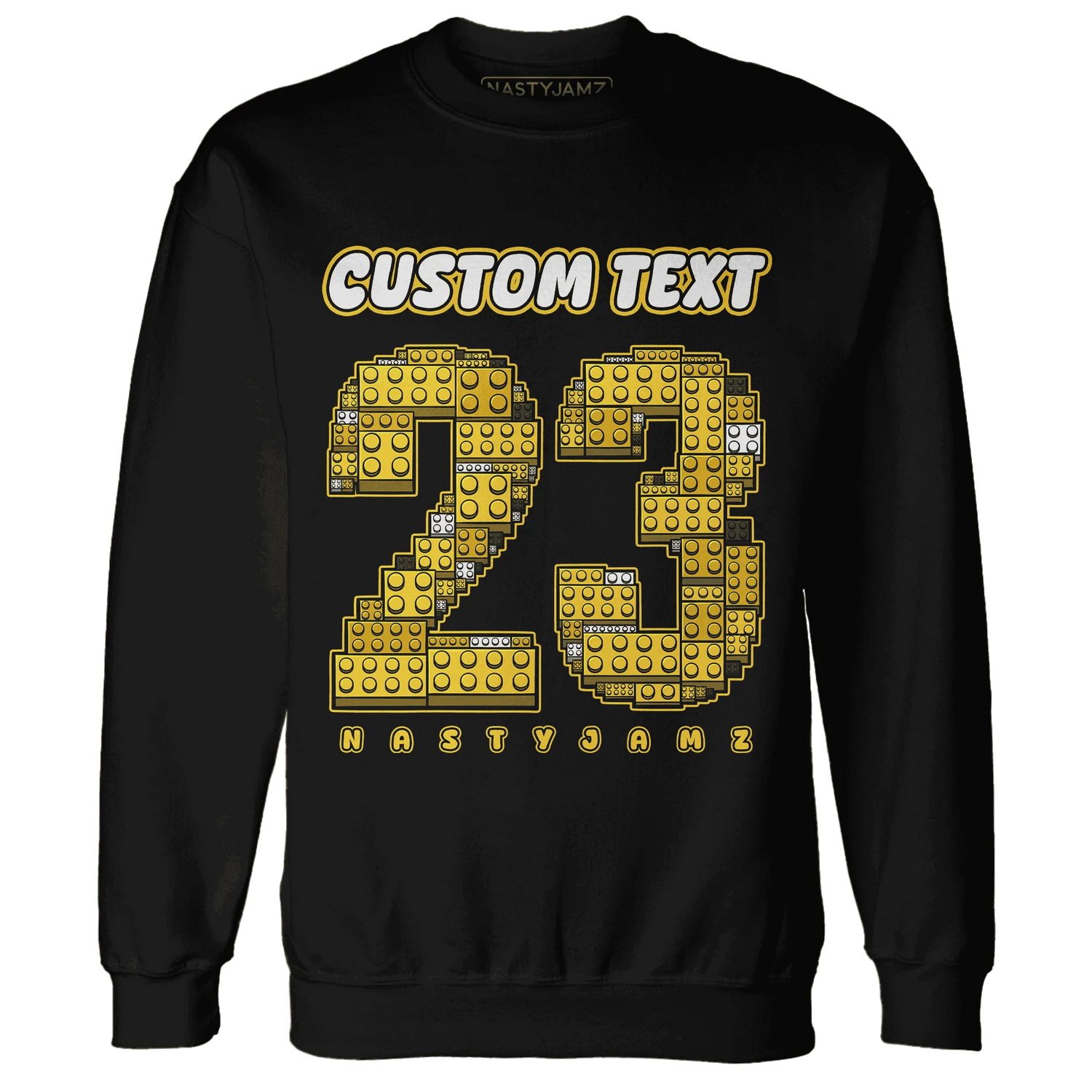 Yellow-Ochre-6s-Sweatshirt-Match-Number-23-Lego