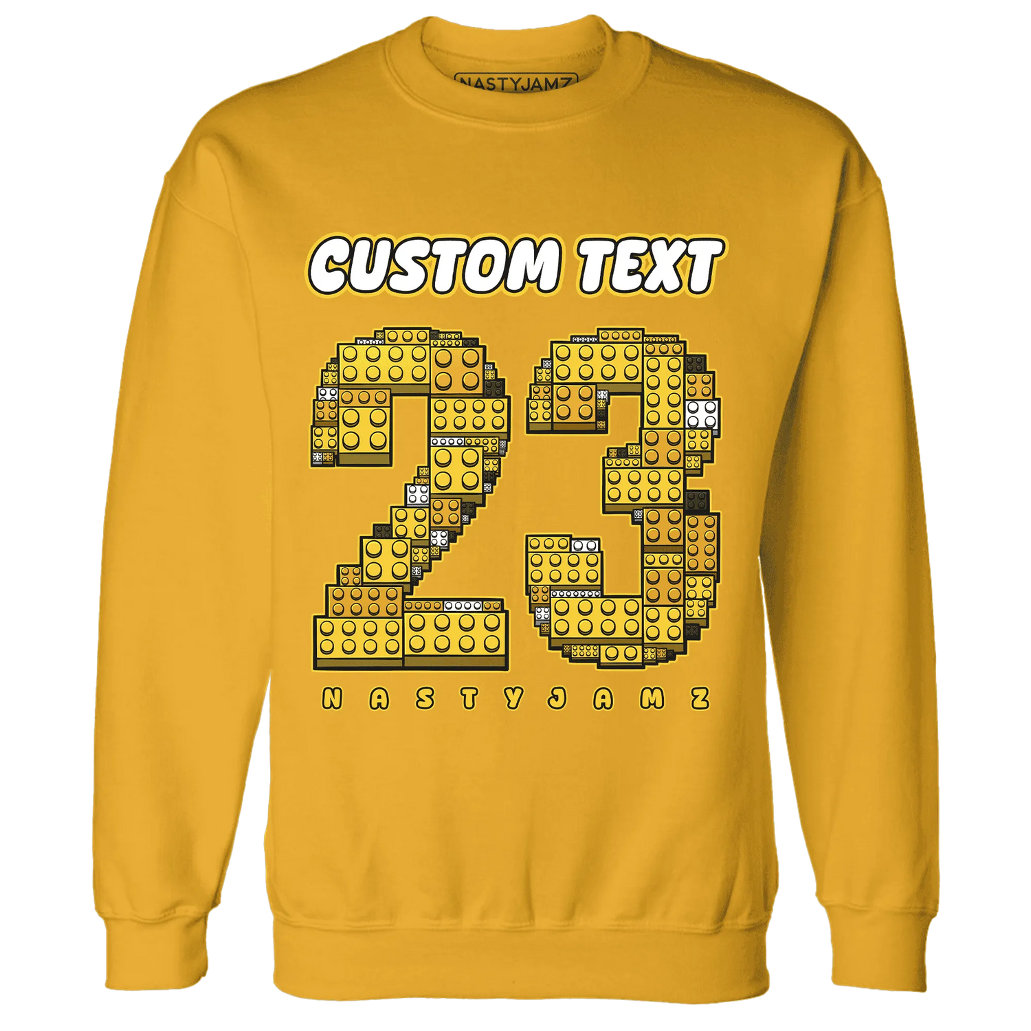 Yellow-Ochre-6s-Sweatshirt-Match-Number-23-Lego