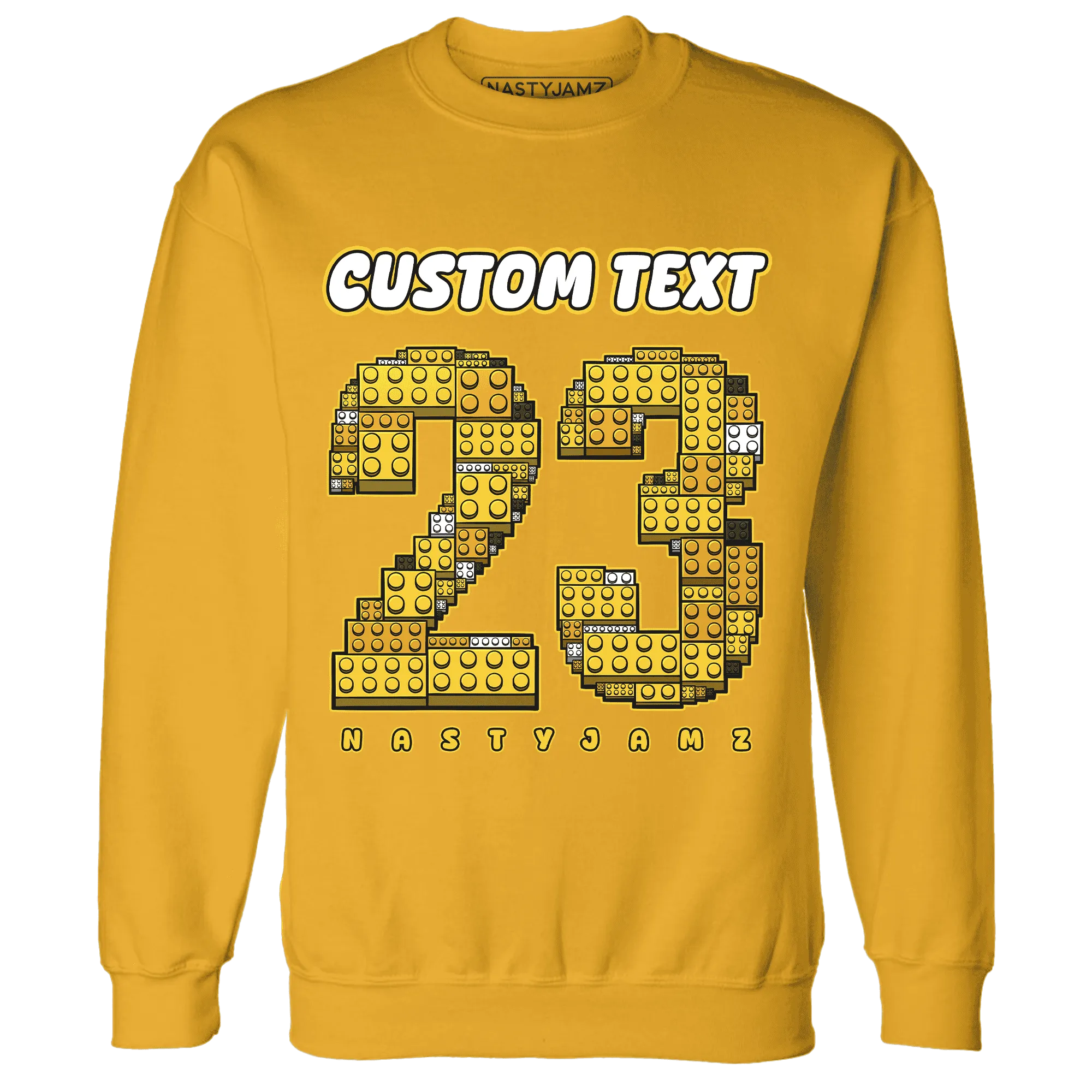Yellow-Ochre-6s-Sweatshirt-Match-Number-23-Lego
