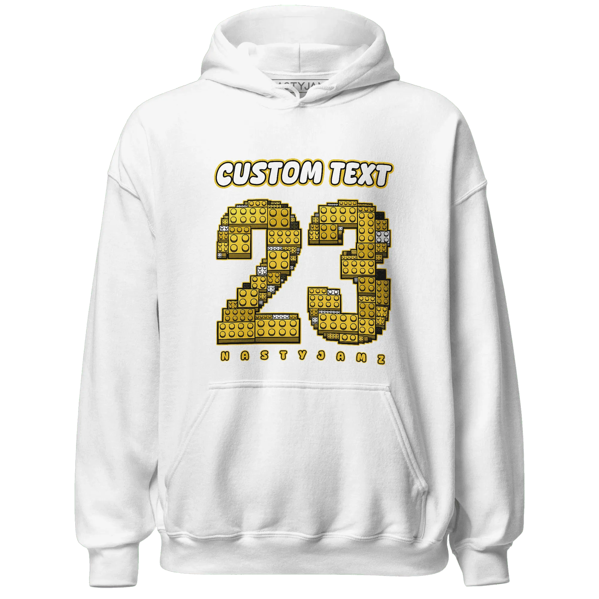 Yellow-Ochre-6s-Hoodie-Match-Number-23-Lego