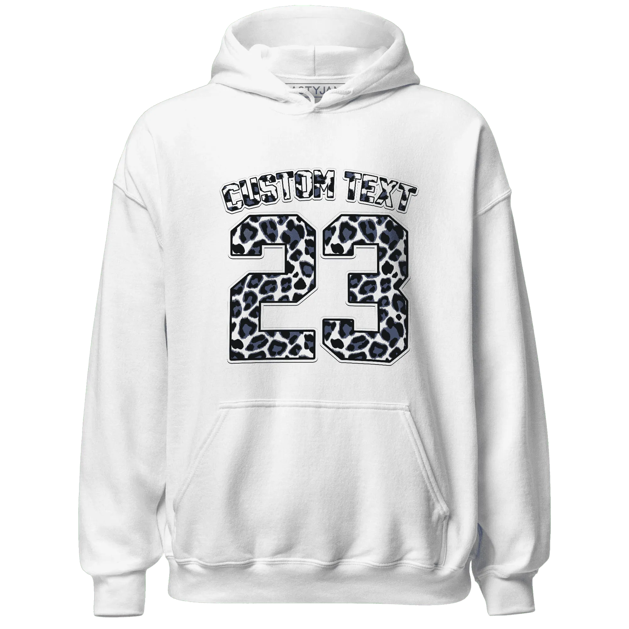 Low-Diffused-Blue-11s-Hoodie-Match-Number-23-Leopard-Custom-Text
