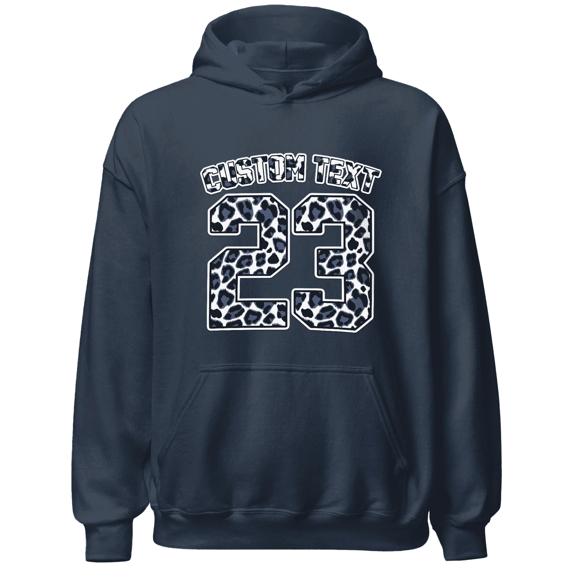 Low-Diffused-Blue-11s-Hoodie-Match-Number-23-Leopard-Custom-Text