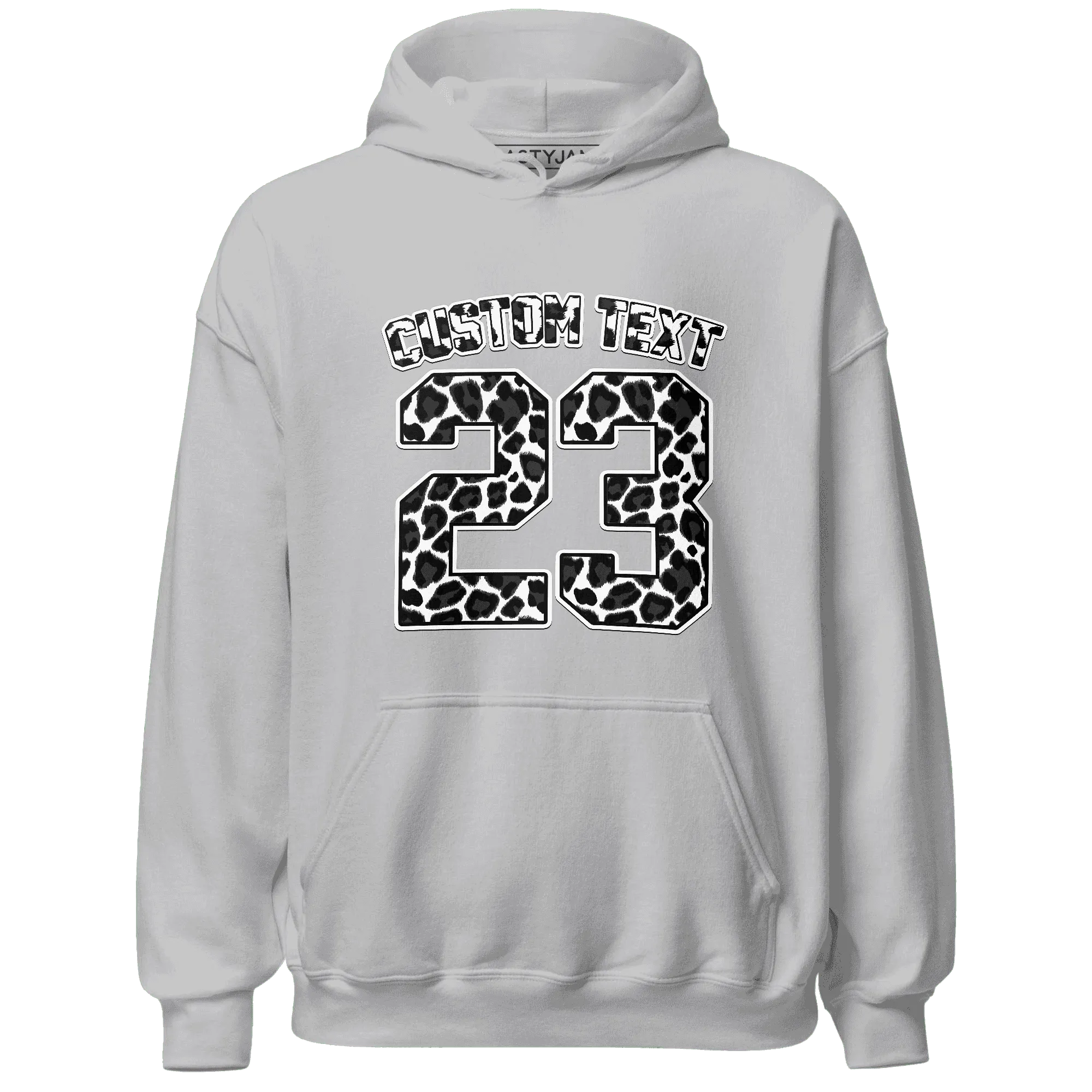 White-Thunder-4s-Hoodie-Match-Number-23-Leopard-Custom-Text