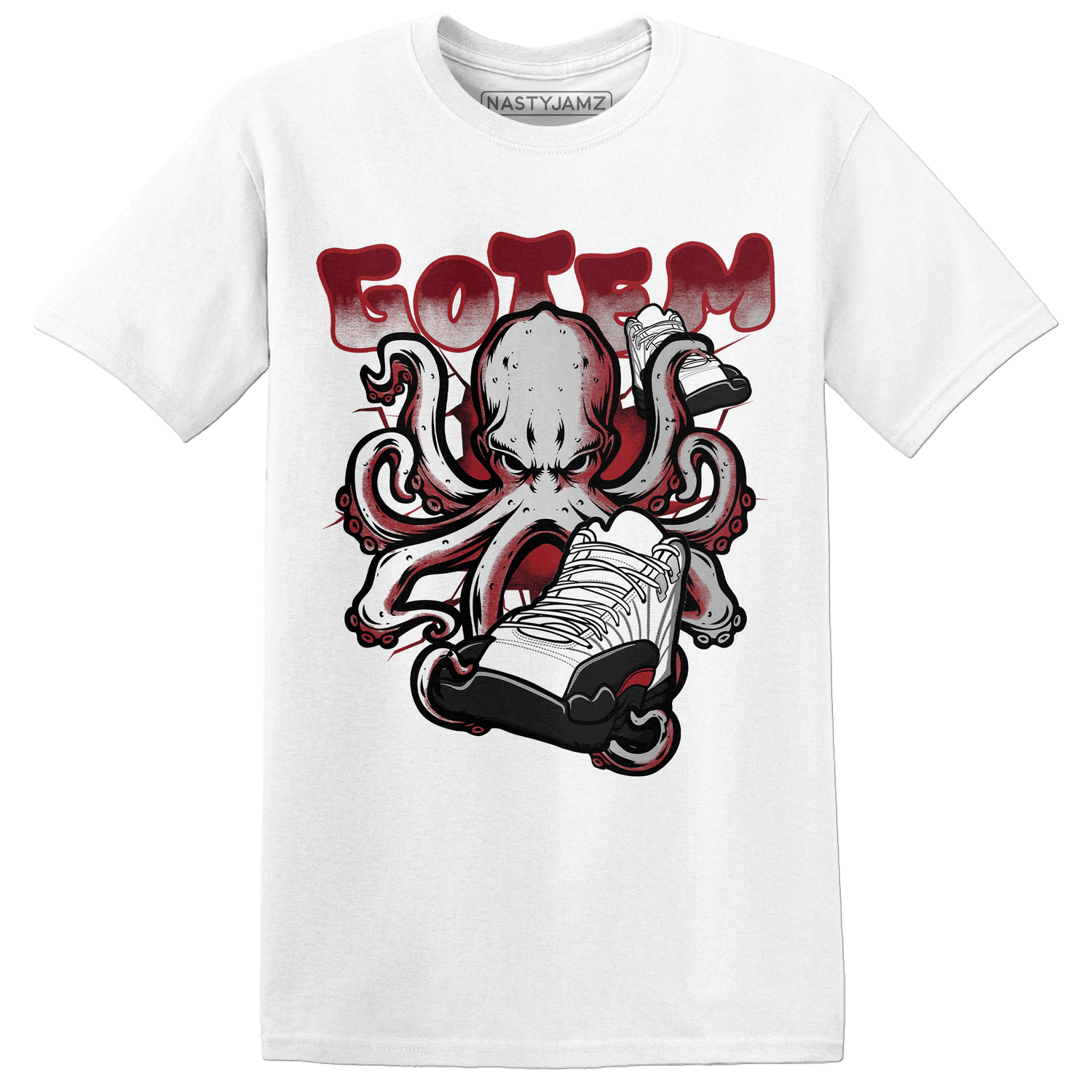 Retro Red Taxi 12s T Shirt Match Octopus Got Em - NastyJamz