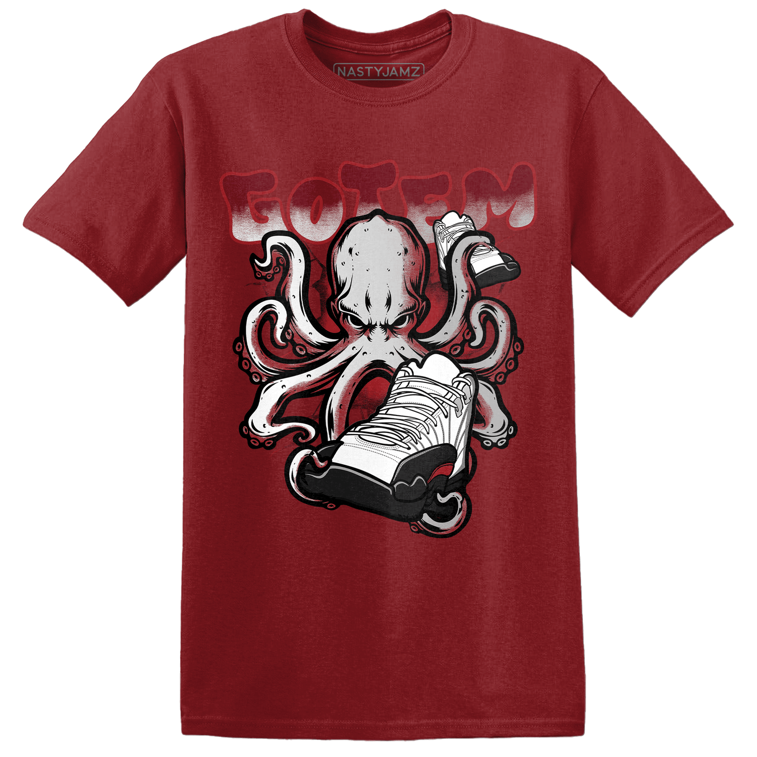 Retro Red Taxi 12s T Shirt Match Octopus Got Em - NastyJamz
