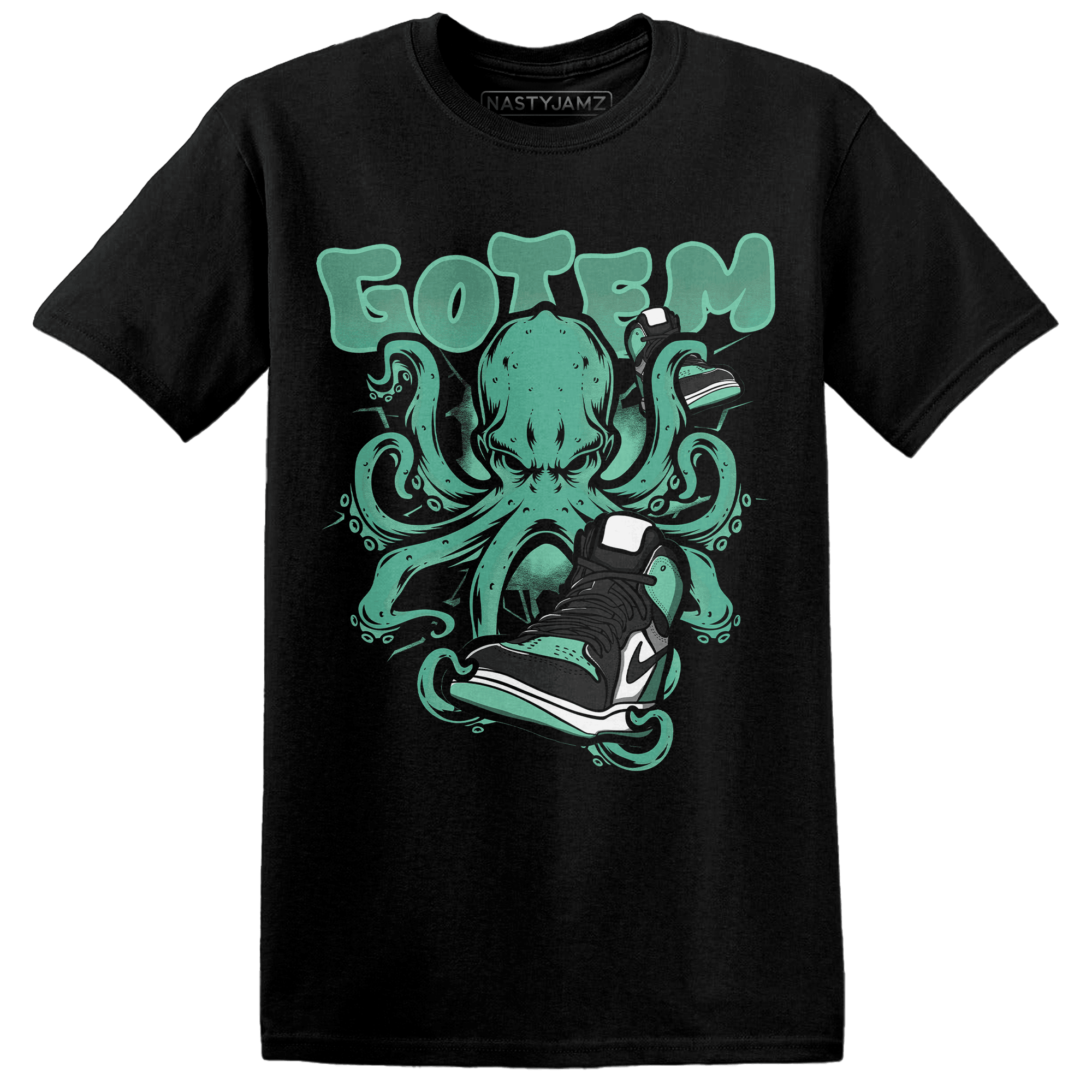 High OG Green Glow 1s T Shirt Match Octopus Got Em - NastyJamz
