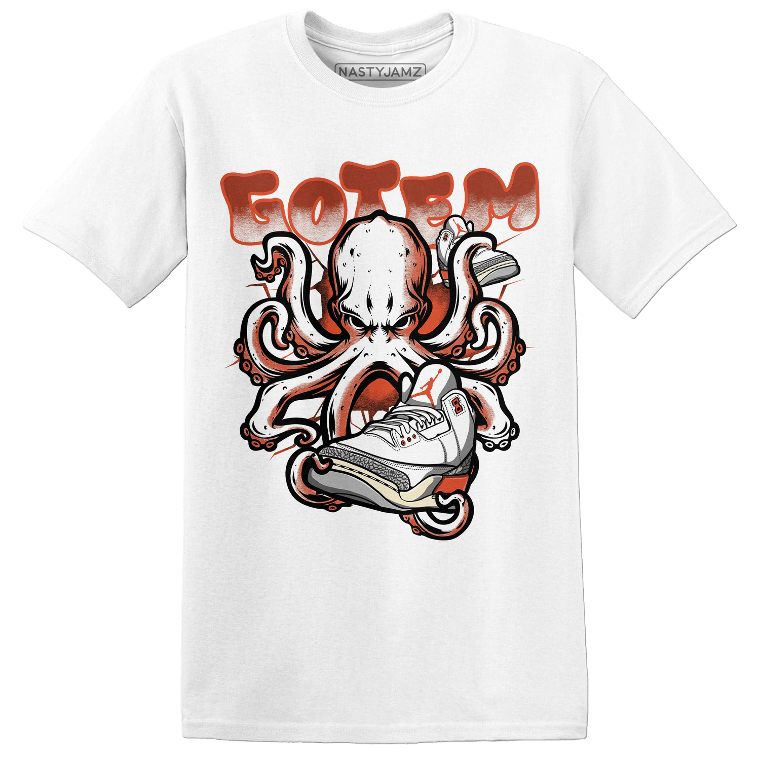Georgia Peach 3s T Shirt Match Octopus Got Em - NastyJamz