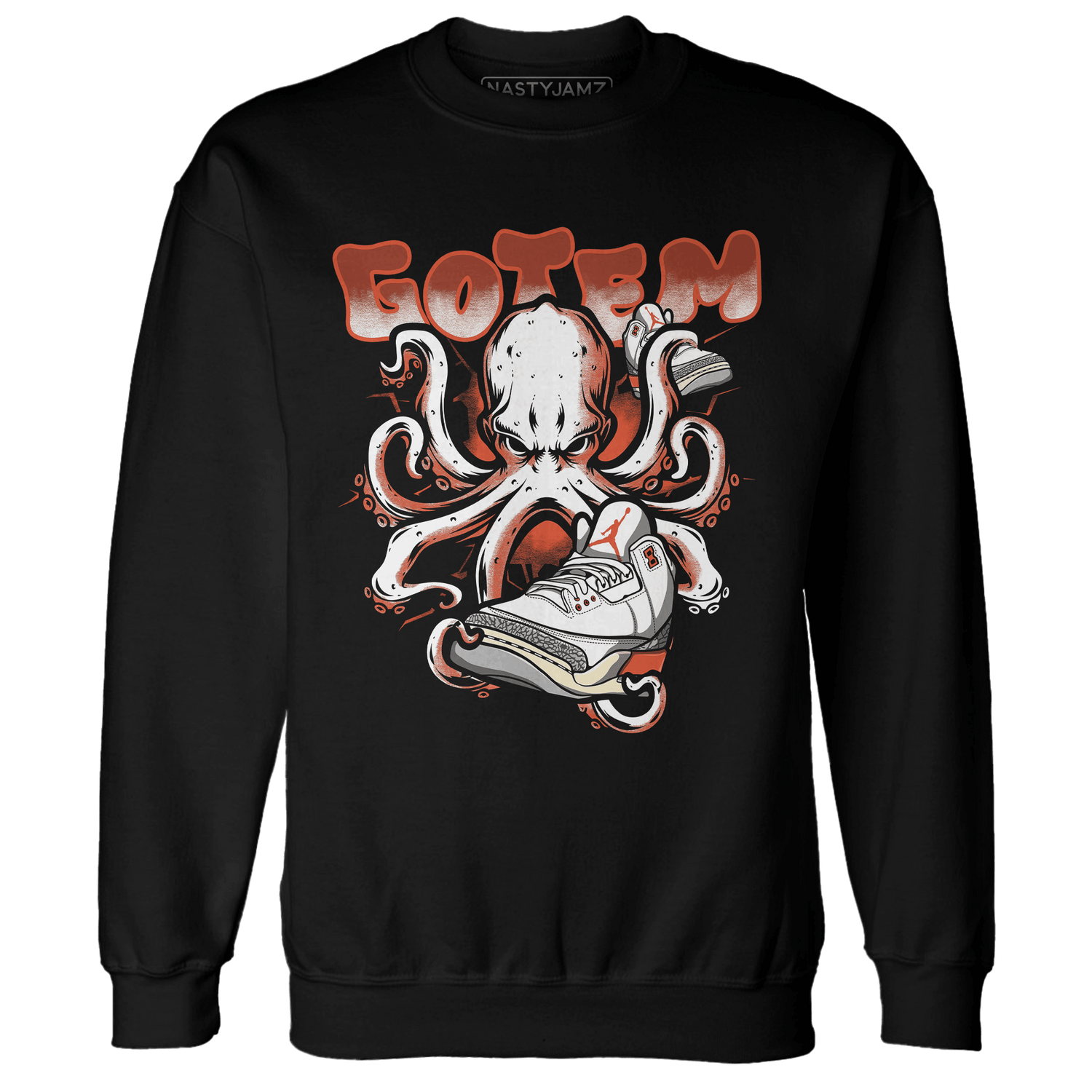 Georgia Peach 3s Sweatshirt Match Octopus Got Em - NastyJamz